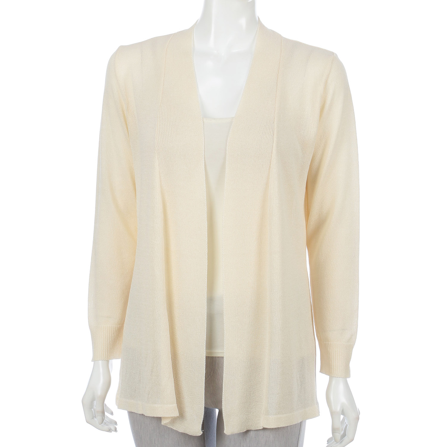 シルク混後ろギャザートッパーカーディガン - 画像9