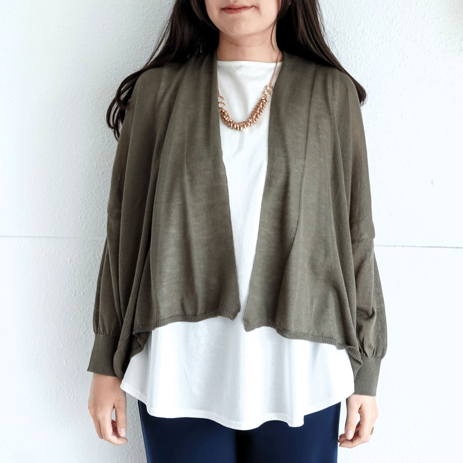 ワイド着流しカーディガン