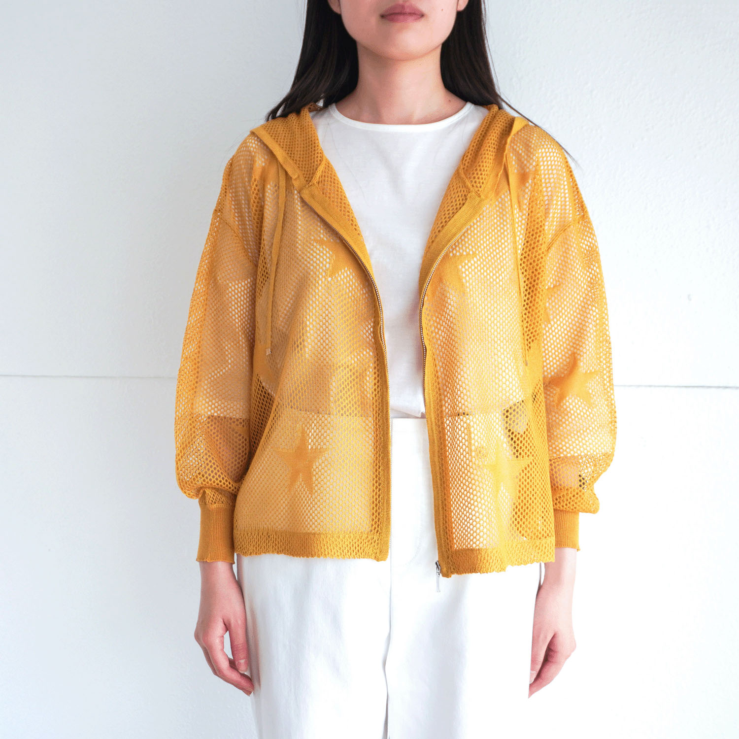 星柄メッシュフーディ - 画像1