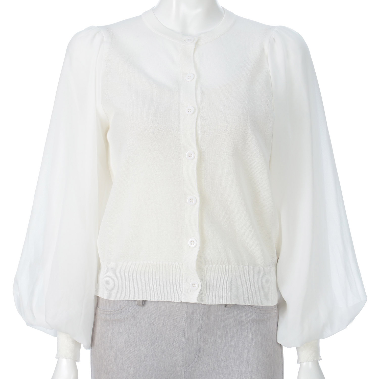 バルーンスリーブカーディガン