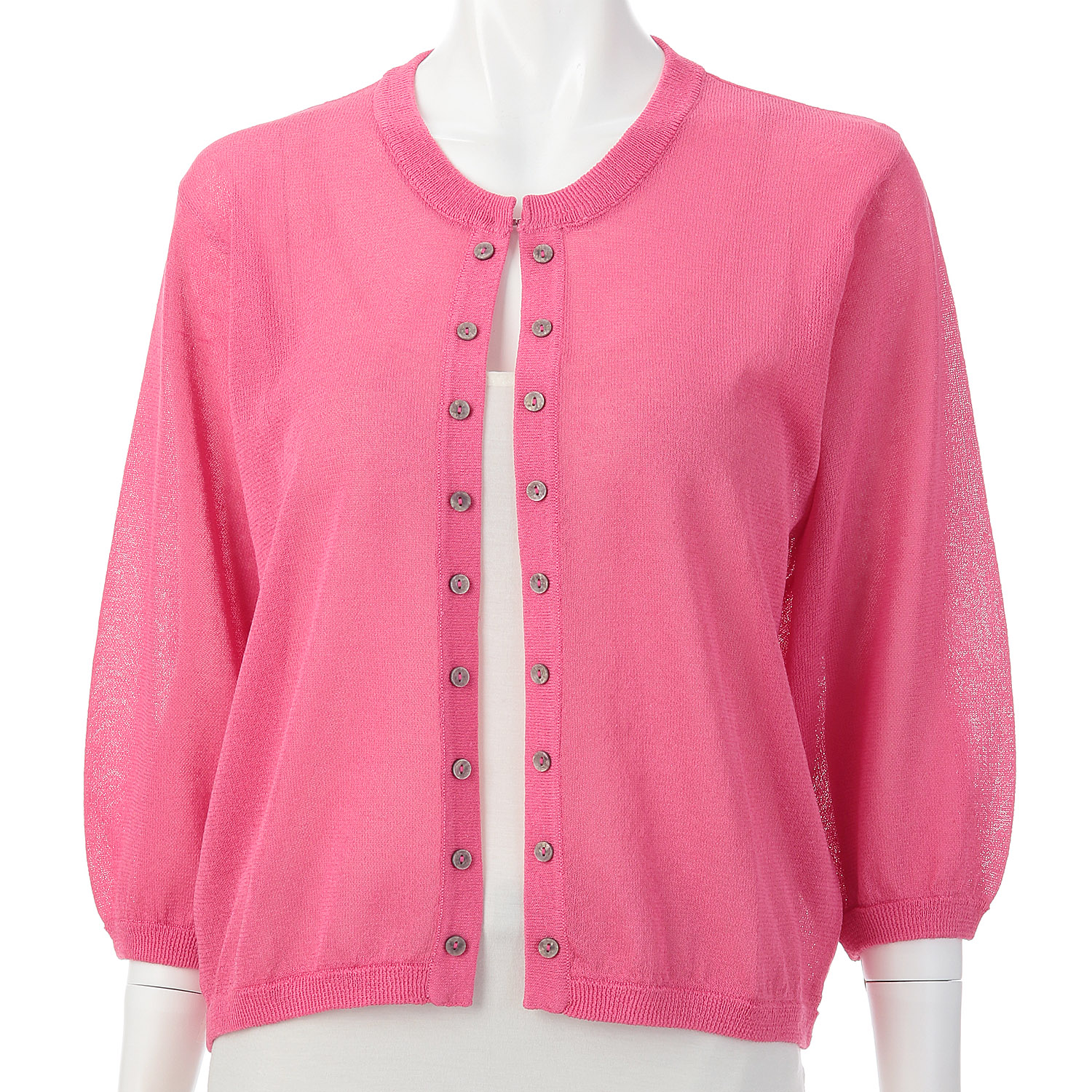 麻混カーディガン - 画像1