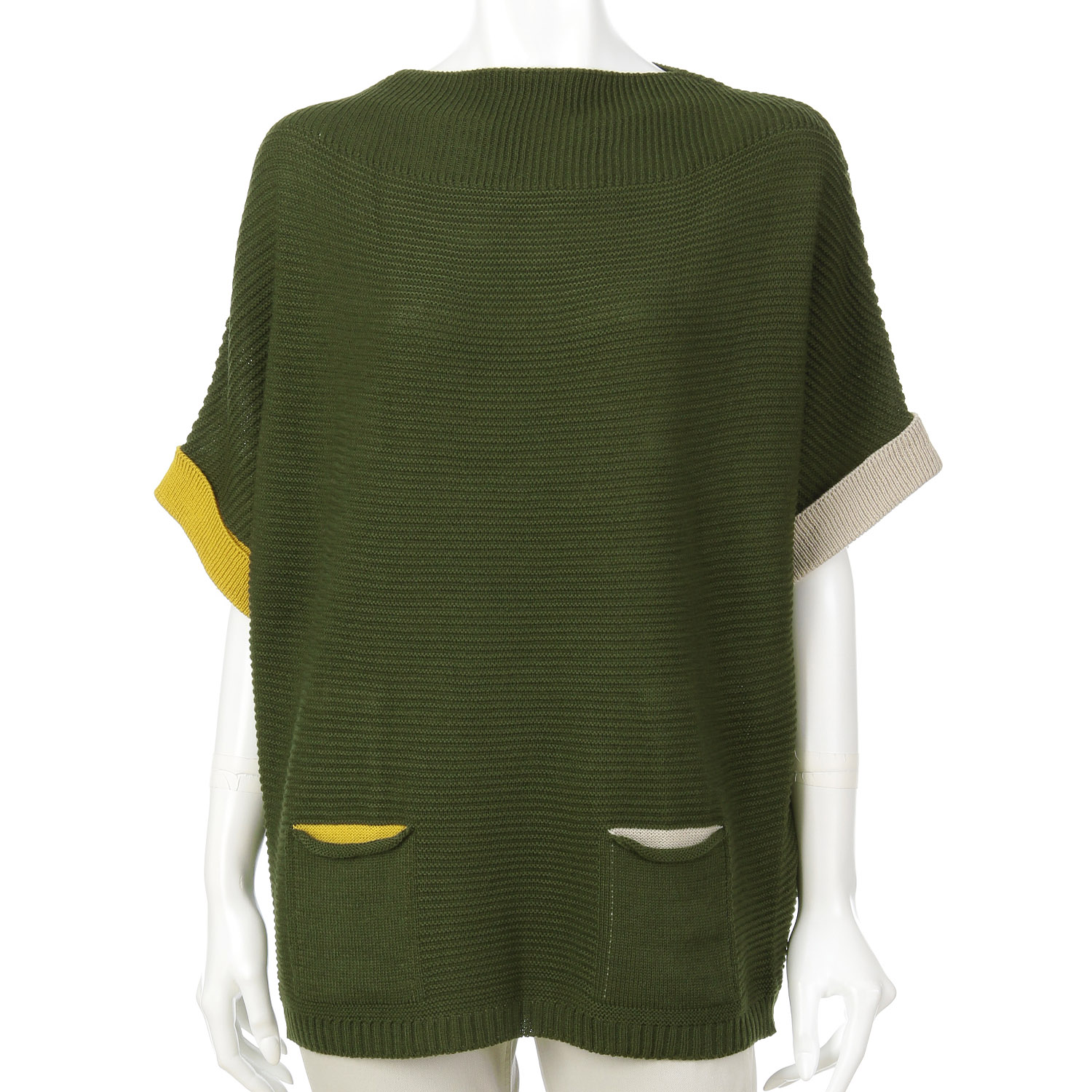 袖ポケット配色ドルマン - 画像11