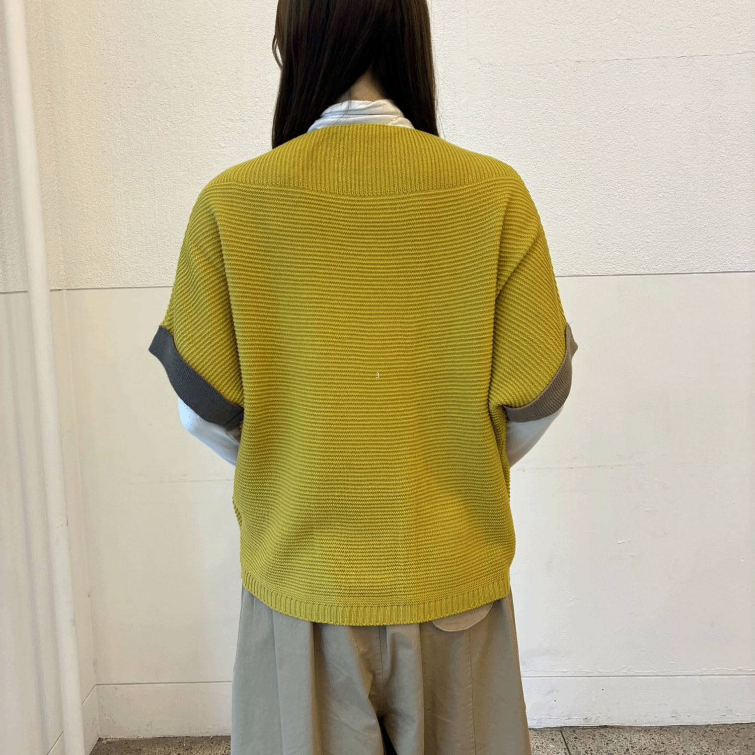 袖ポケット配色ドルマン - 画像3