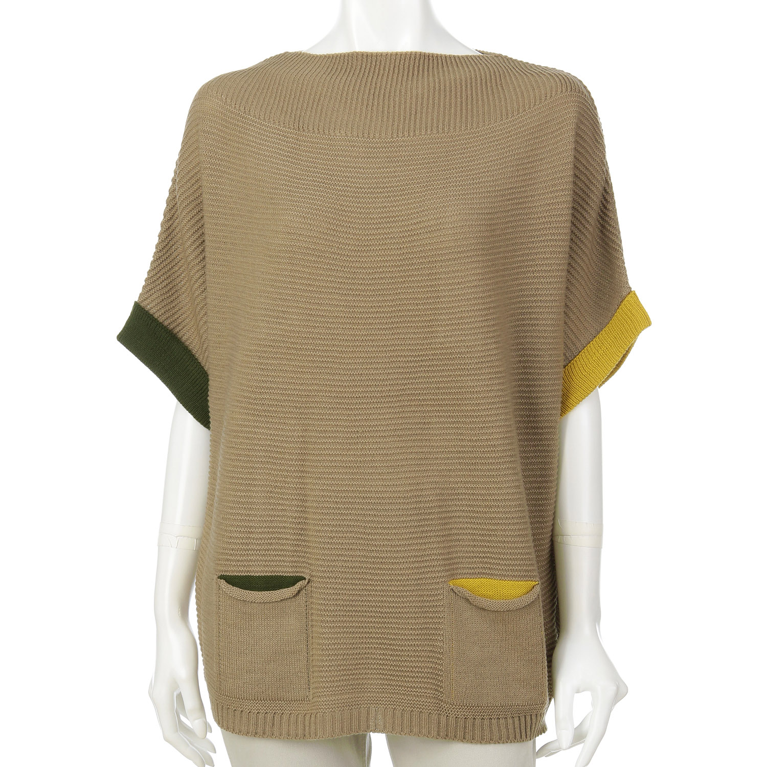 袖ポケット配色ドルマン - 画像4