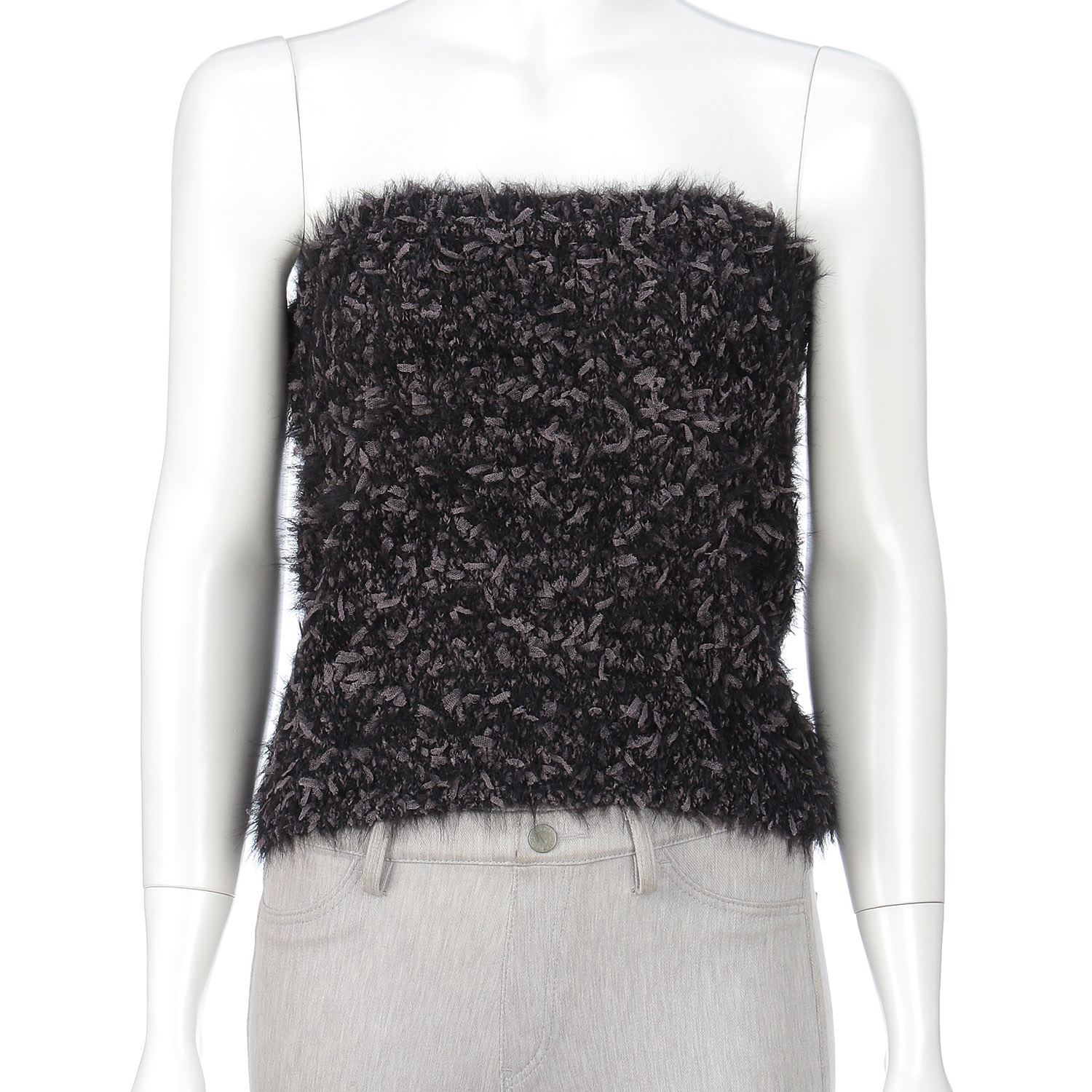 フェザーモールチュール糸ミックスビスチェ - 画像3