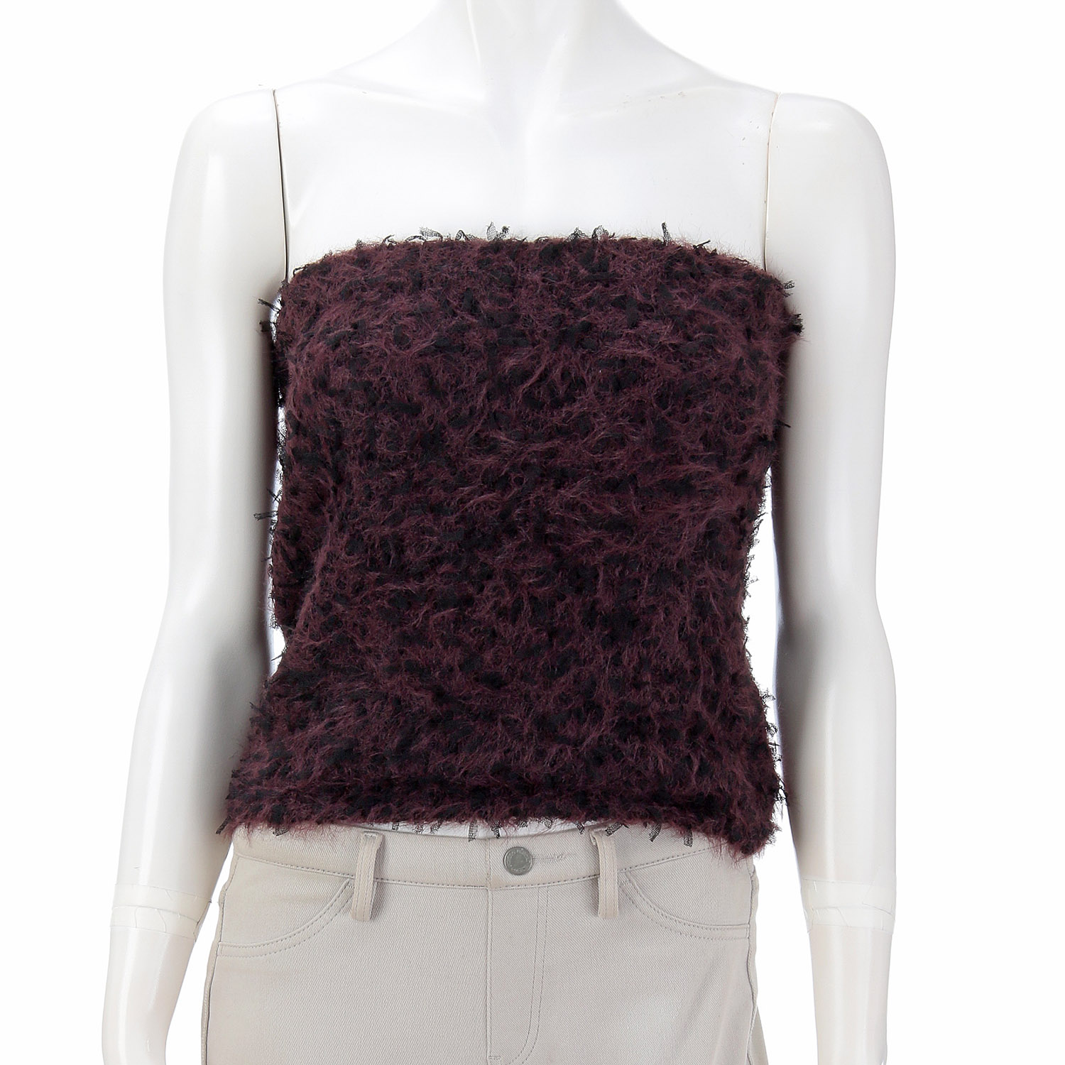 フェザーモールチュール糸ミックスビスチェ - 画像4