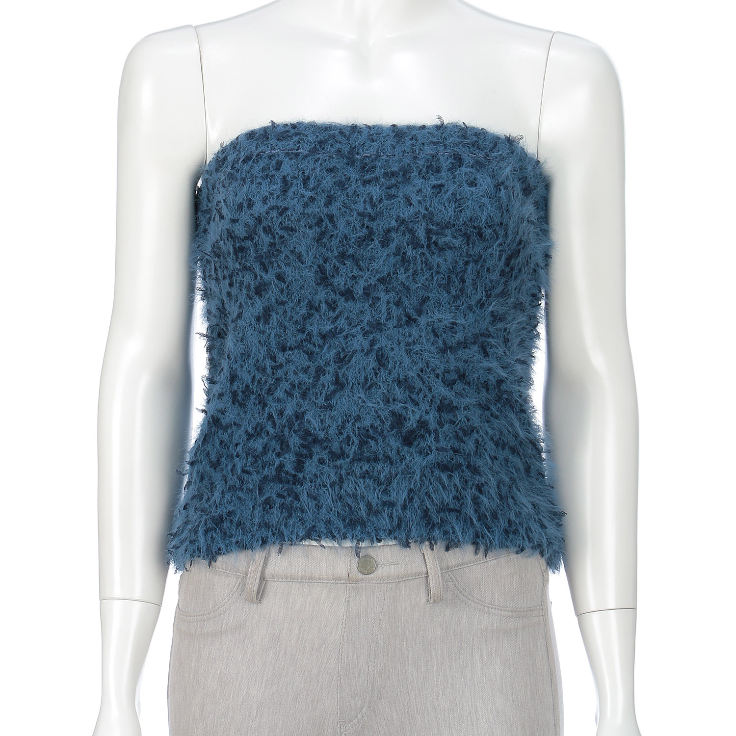 フェザーモールチュール糸ミックスビスチェ - 画像1