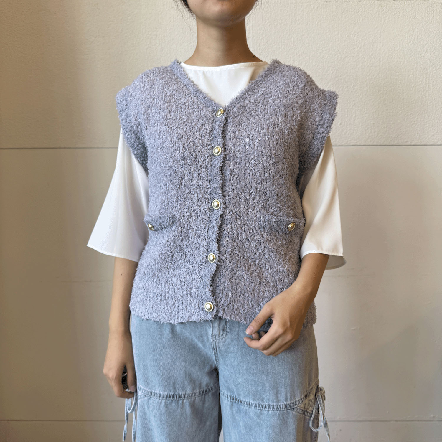 リボンヤーンベスト - 画像3