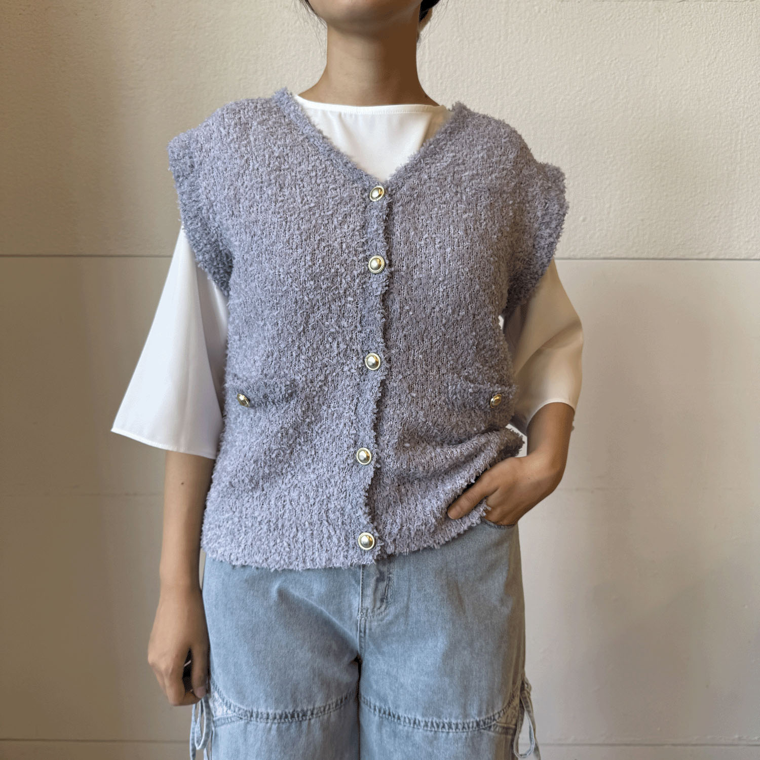 リボンヤーンベスト - 画像5