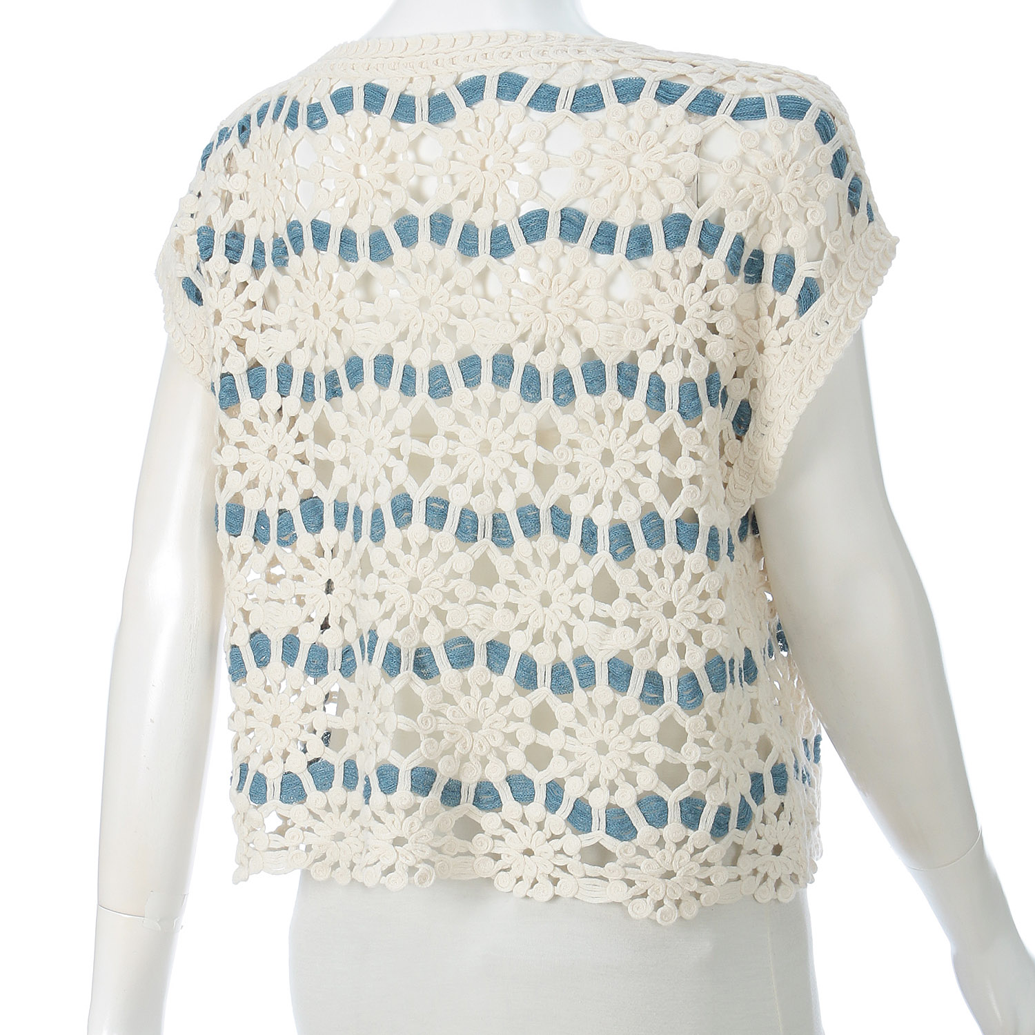 かぎ針風配色プルオーバーベスト - 画像9