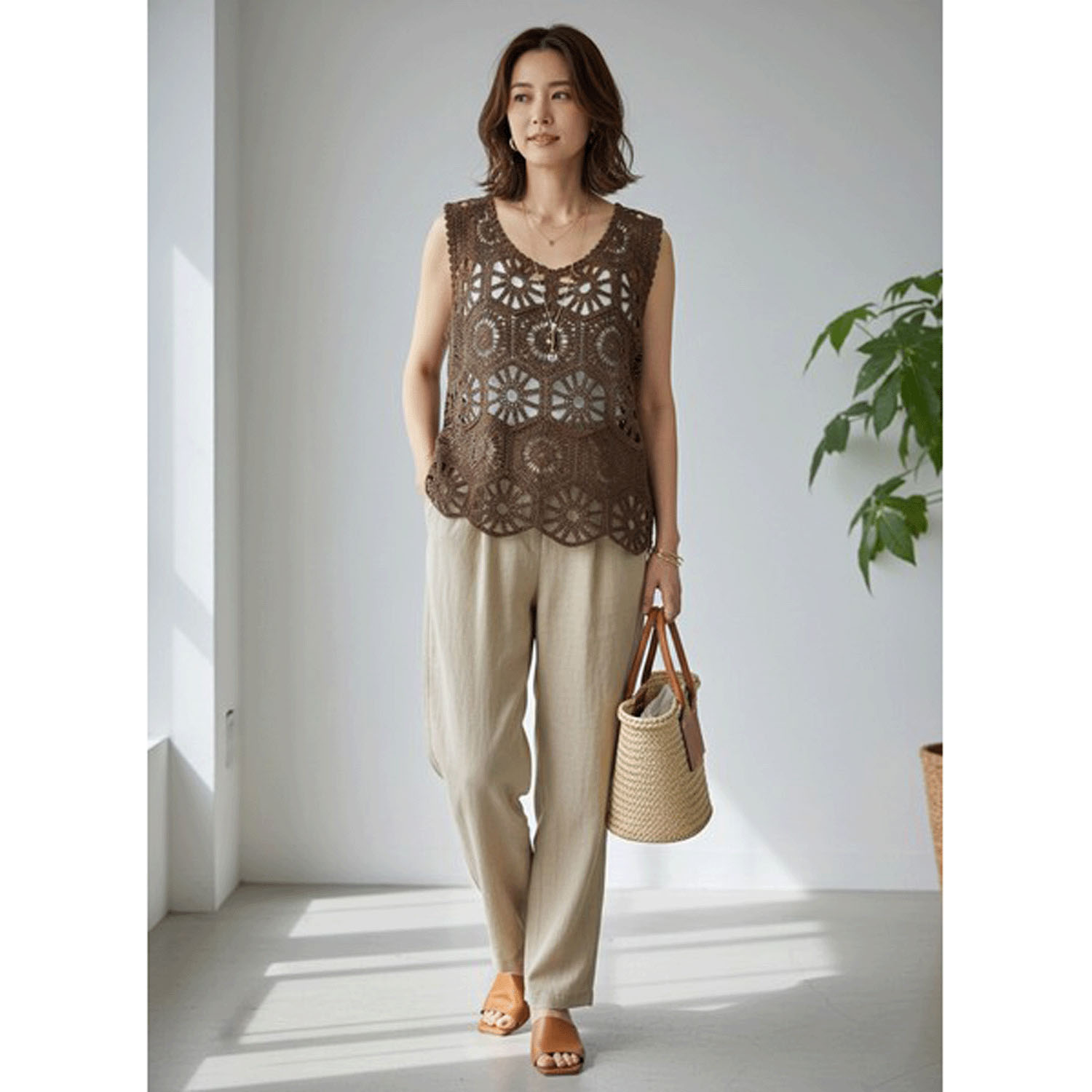 かぎ針風ビスチェ