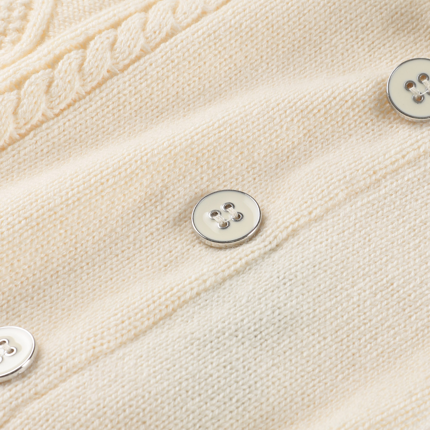 綿混ケーブル編みベスト - 画像10