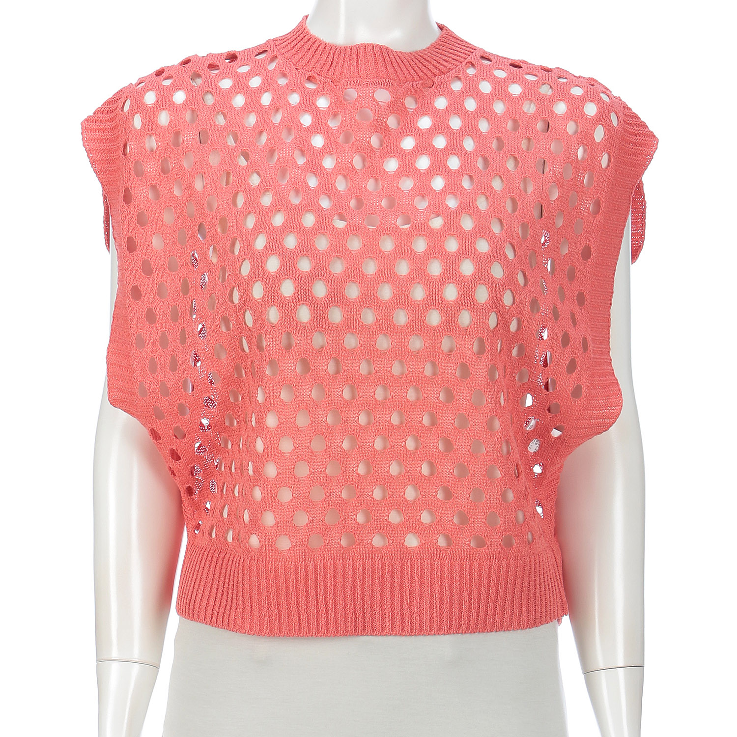 麻混穴あきベスト - 画像4