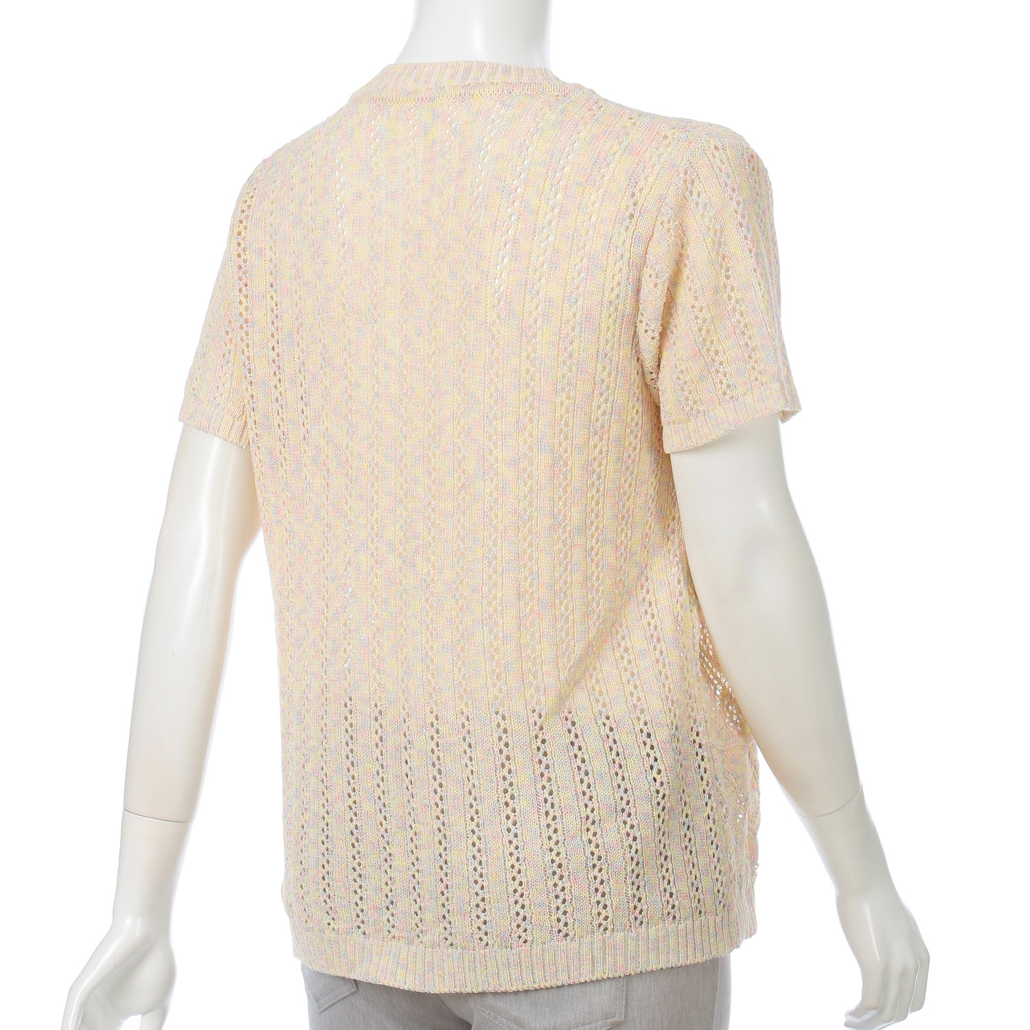 絣透かし前開きベスト - 画像5