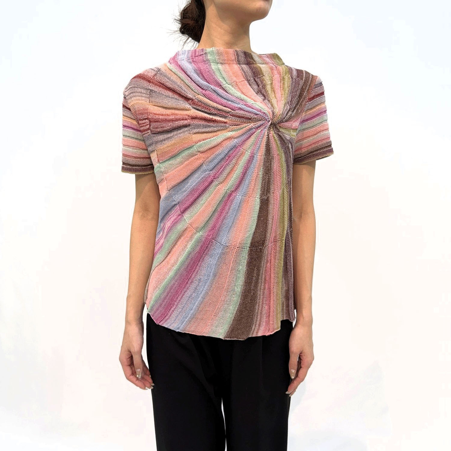 絣うずまき半袖ベスト