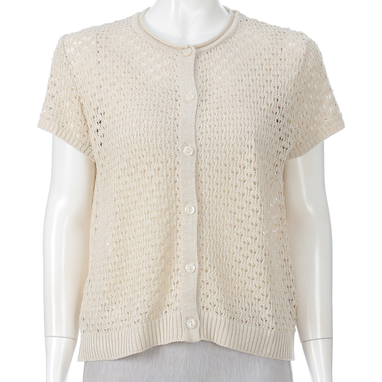 透かし柄キャップベスト - 画像3