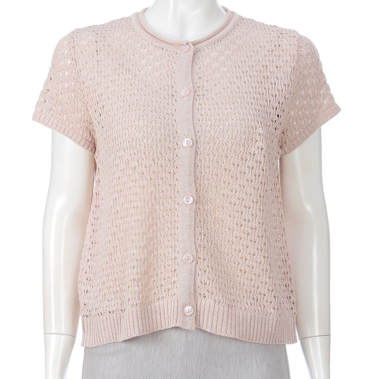 透かし柄キャップベスト - 画像4