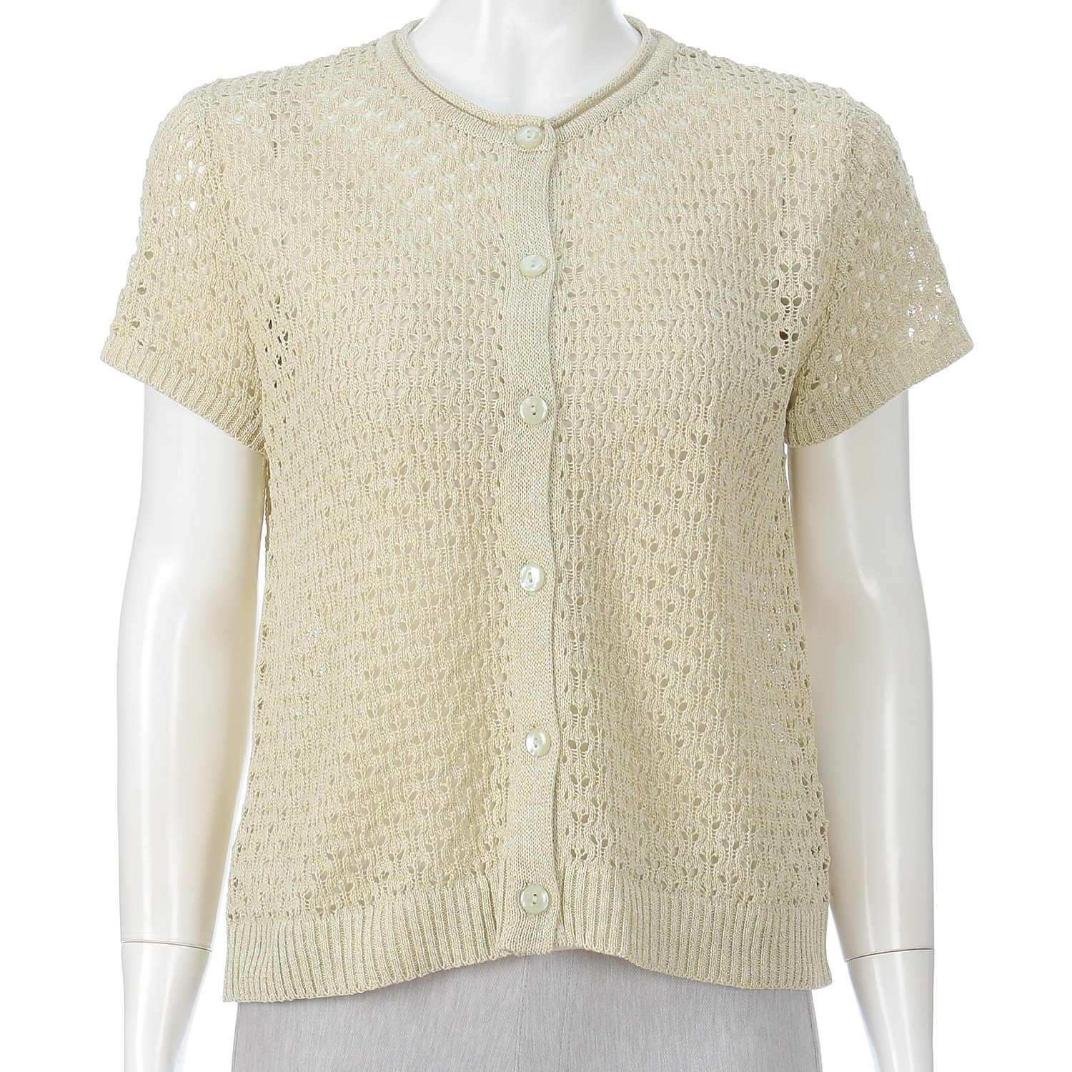 透かし柄キャップベスト - 画像7