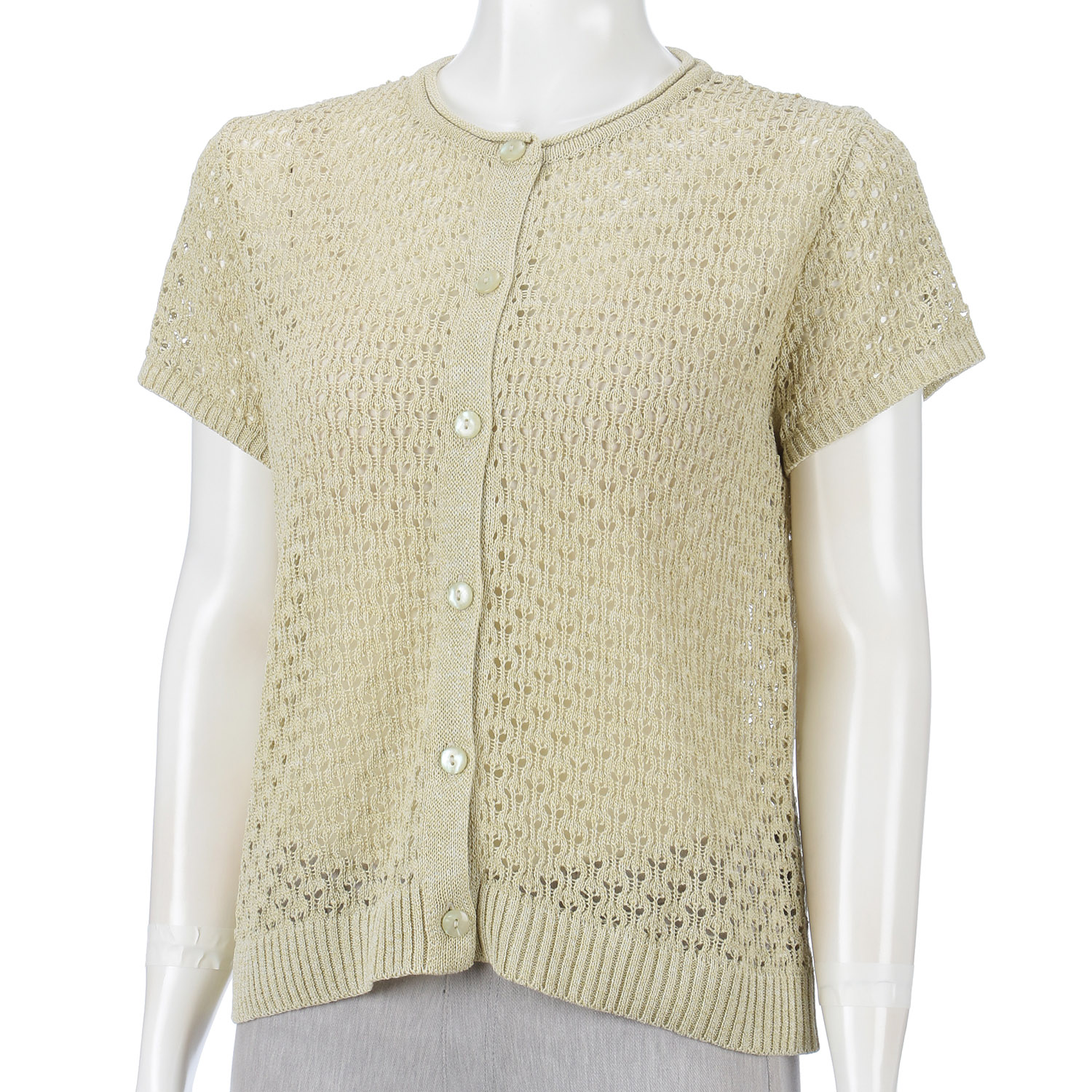 透かし柄キャップスリーブベスト - 画像7