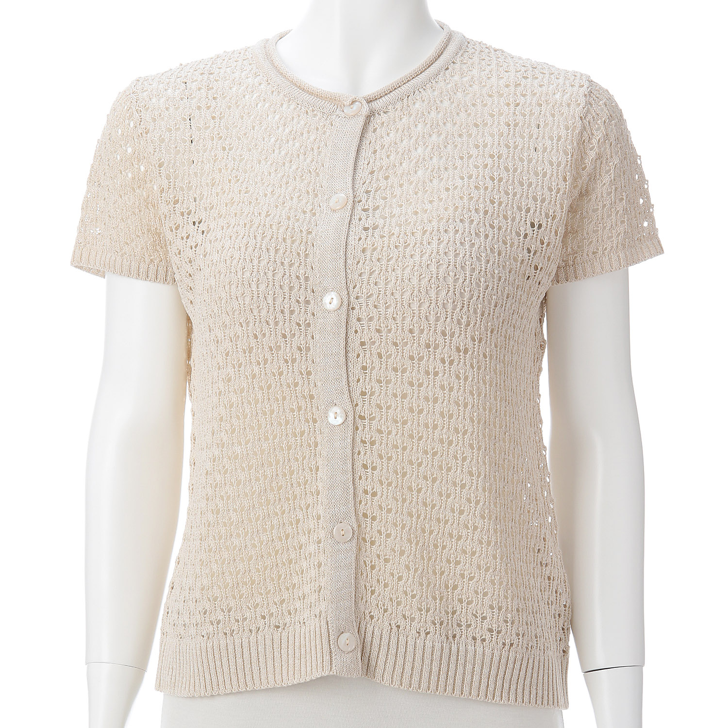 透かし柄キャップスリーブベスト