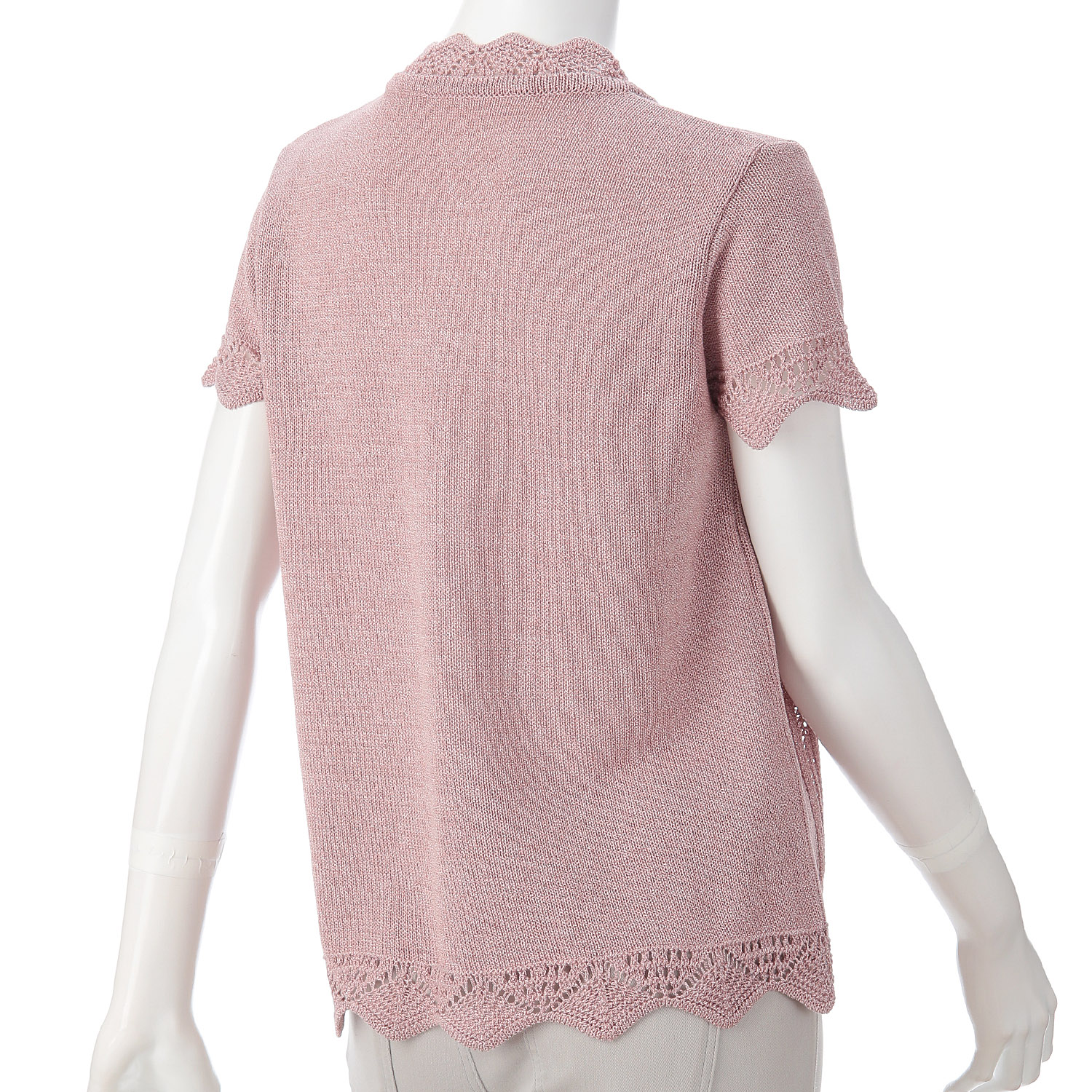 ダイヤ柄キャップスリーブベスト - 画像5