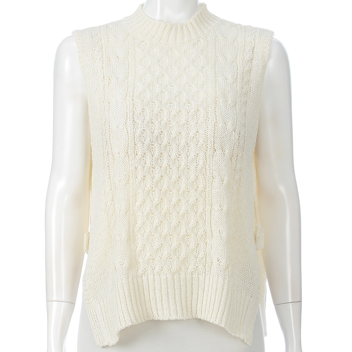 和紙脇ボタンベスト - 画像3