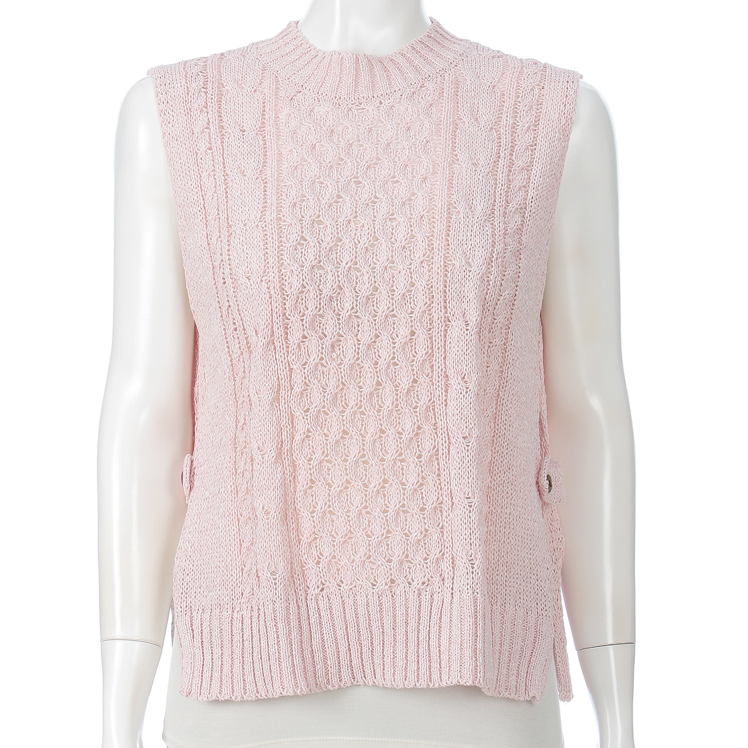 和紙脇ボタンベスト - 画像4