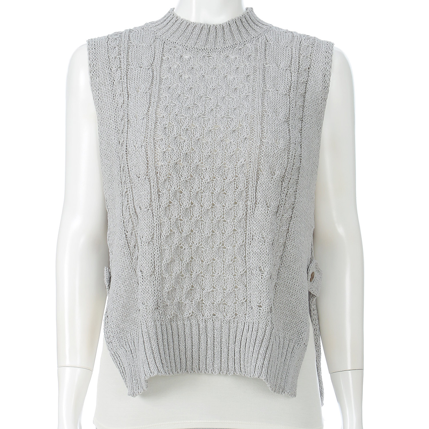 和紙脇ボタンベスト