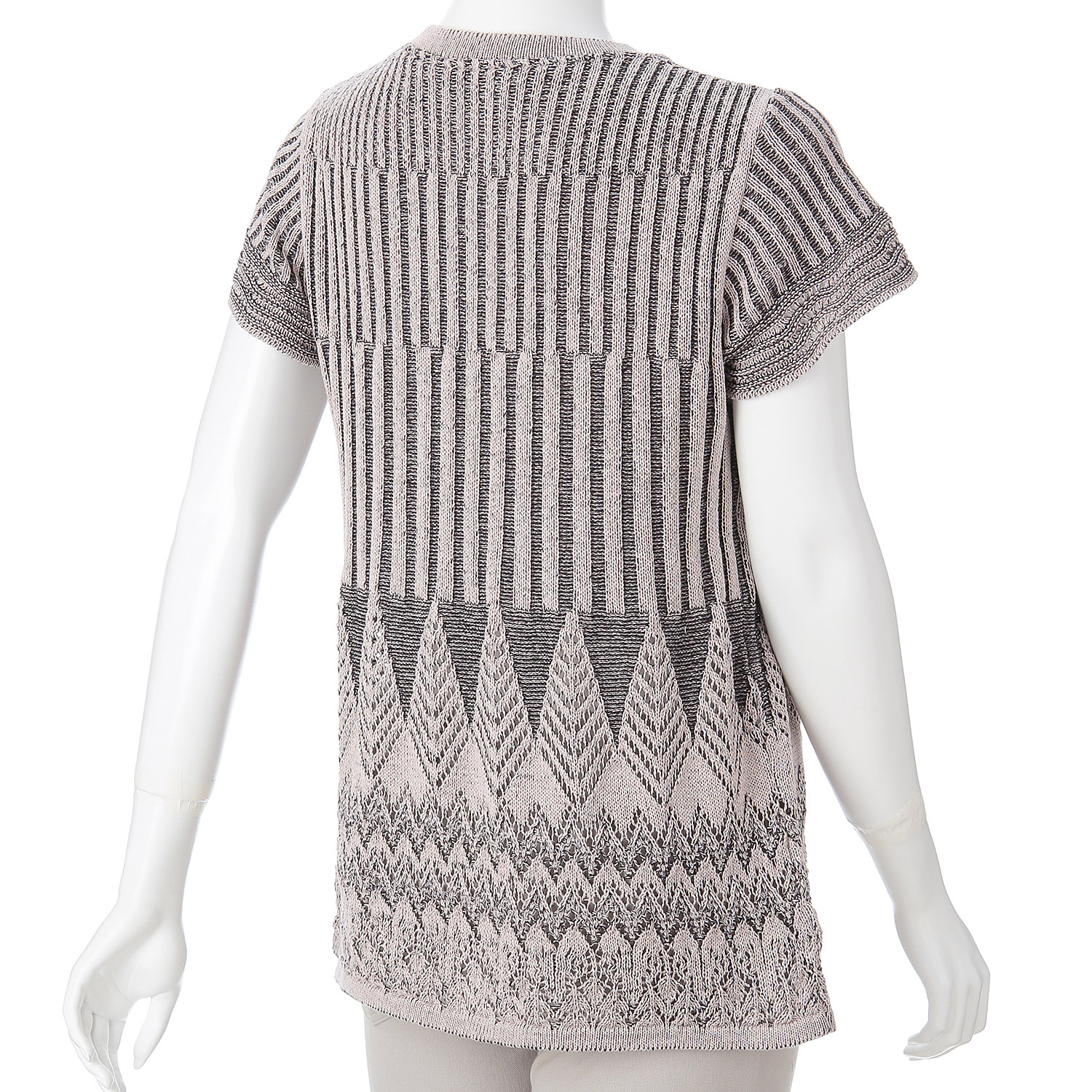 ダイヤ柄前開きベスト - 画像5