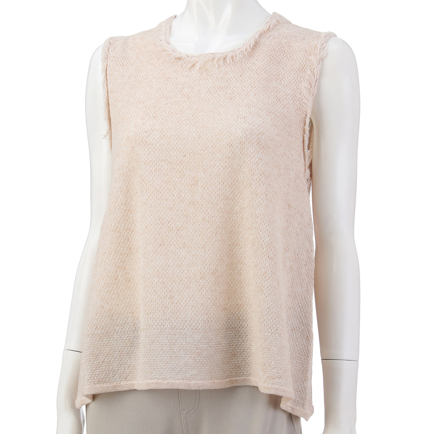 ツイード調フリンジベスト - 画像2