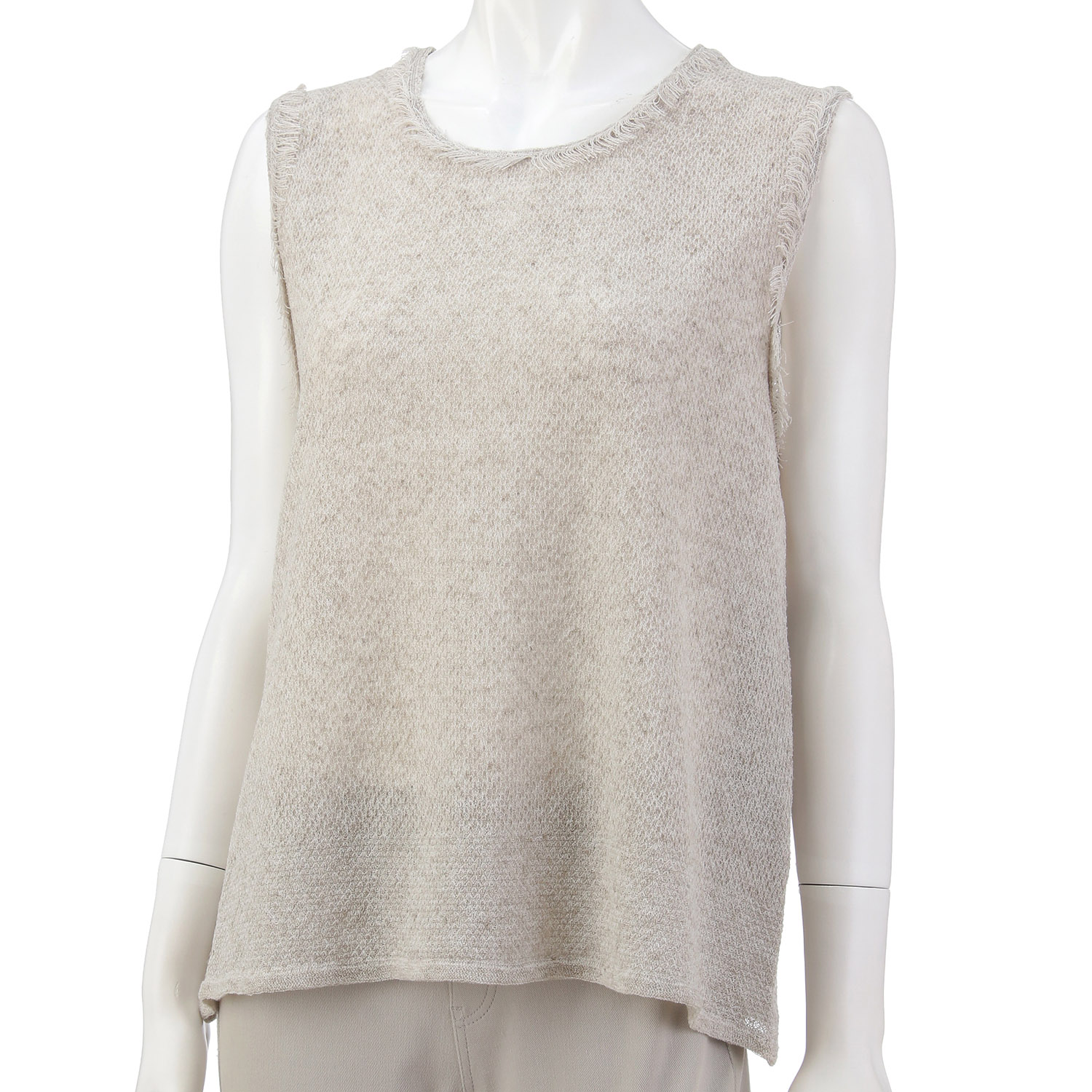 ツイード調フリンジベスト