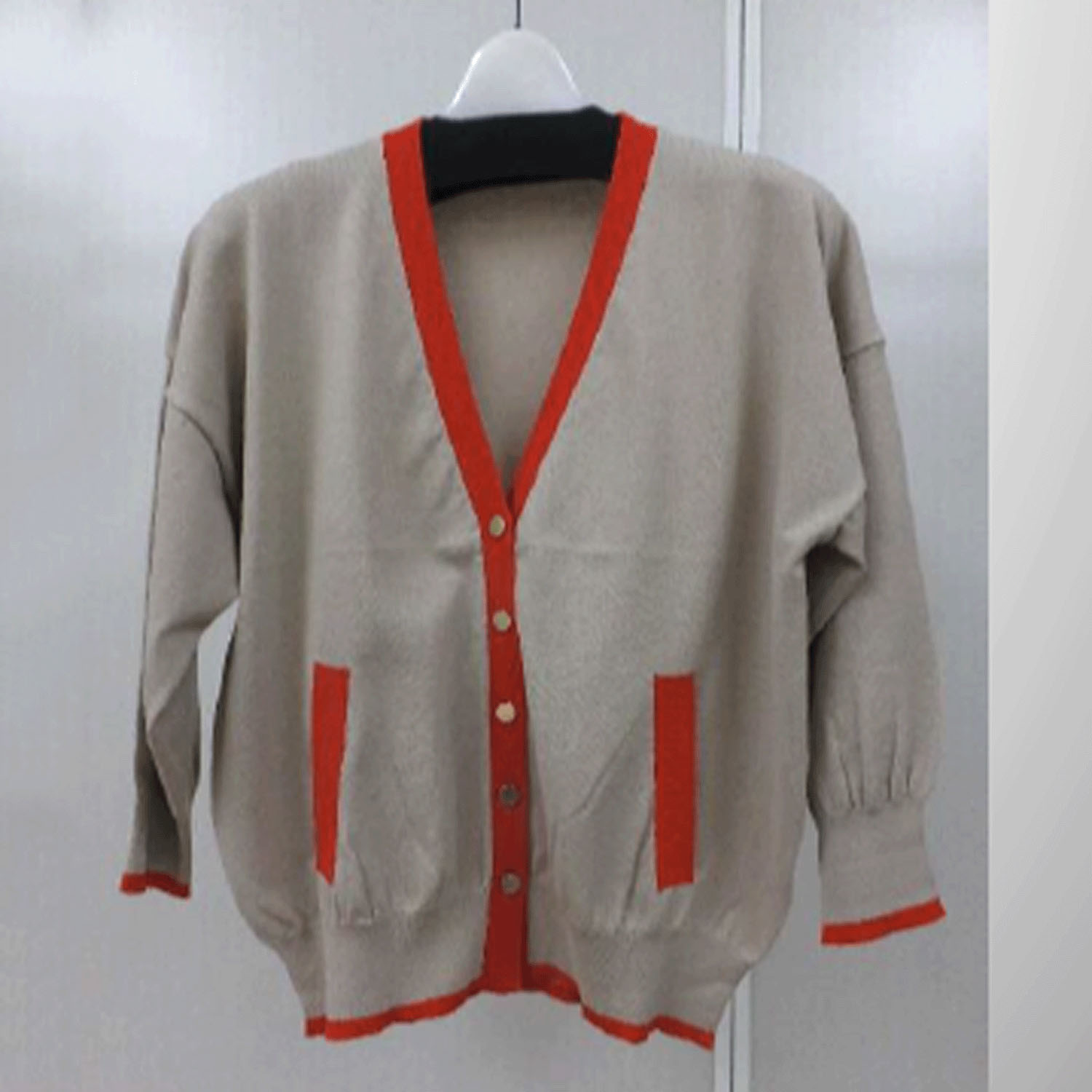 配色カーディガン - 画像4