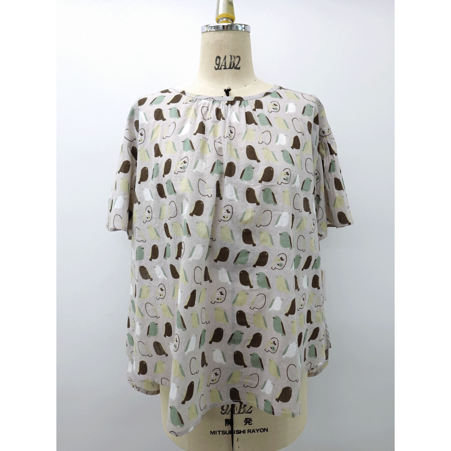 コットンボイルプリンとブラウス