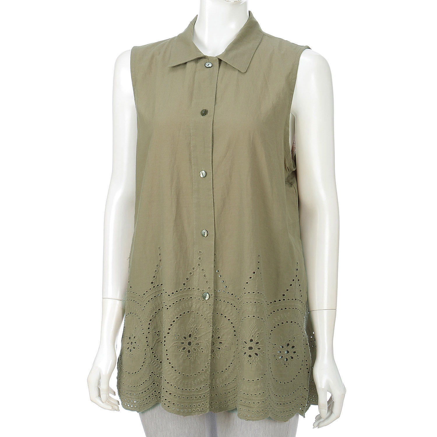 スカラップレースベスト