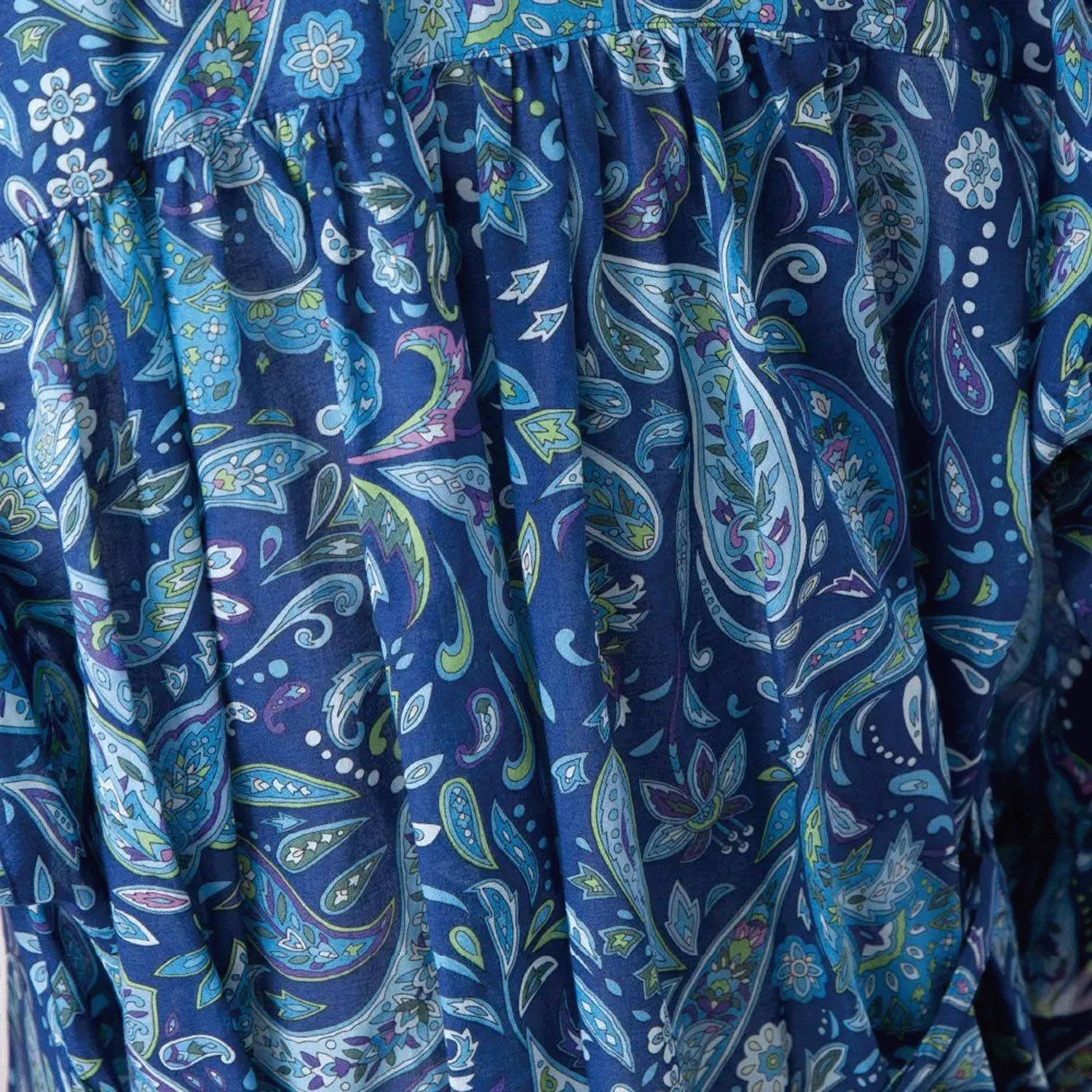 【ETONET限定】シルクロード シャツカラーヨーク切替ギャザーチュニック - 画像6