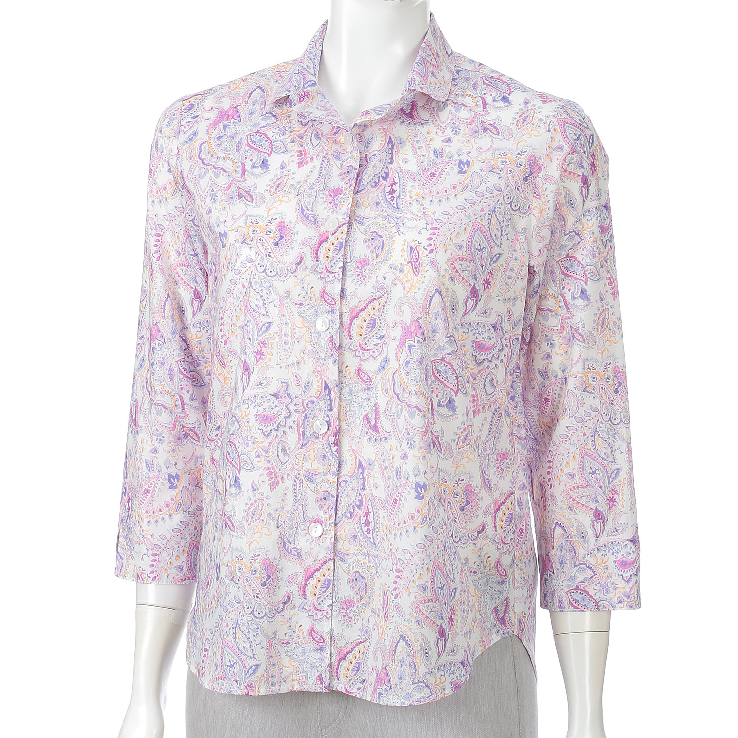 プリント七分袖