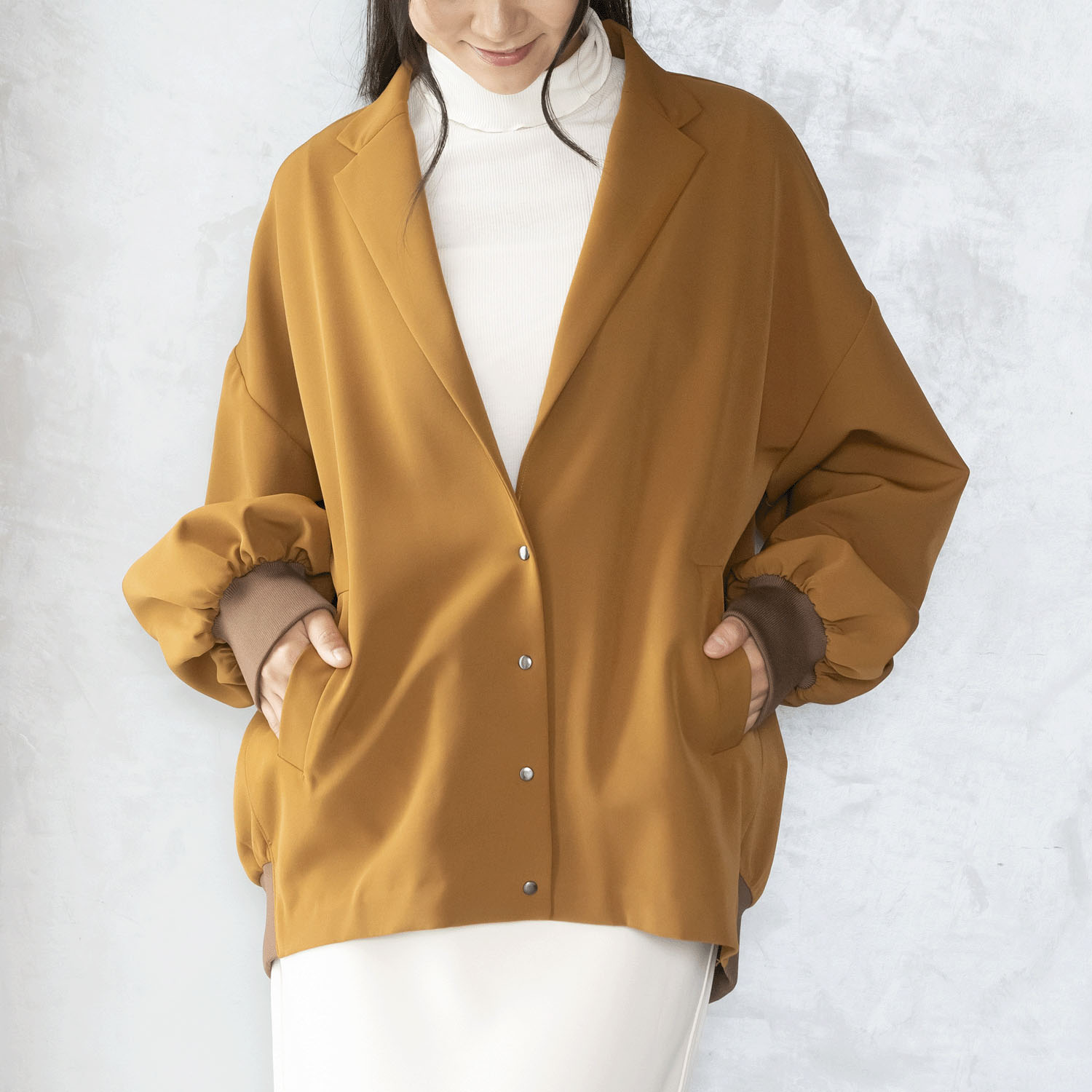 【＋me】リブ使いジャケット