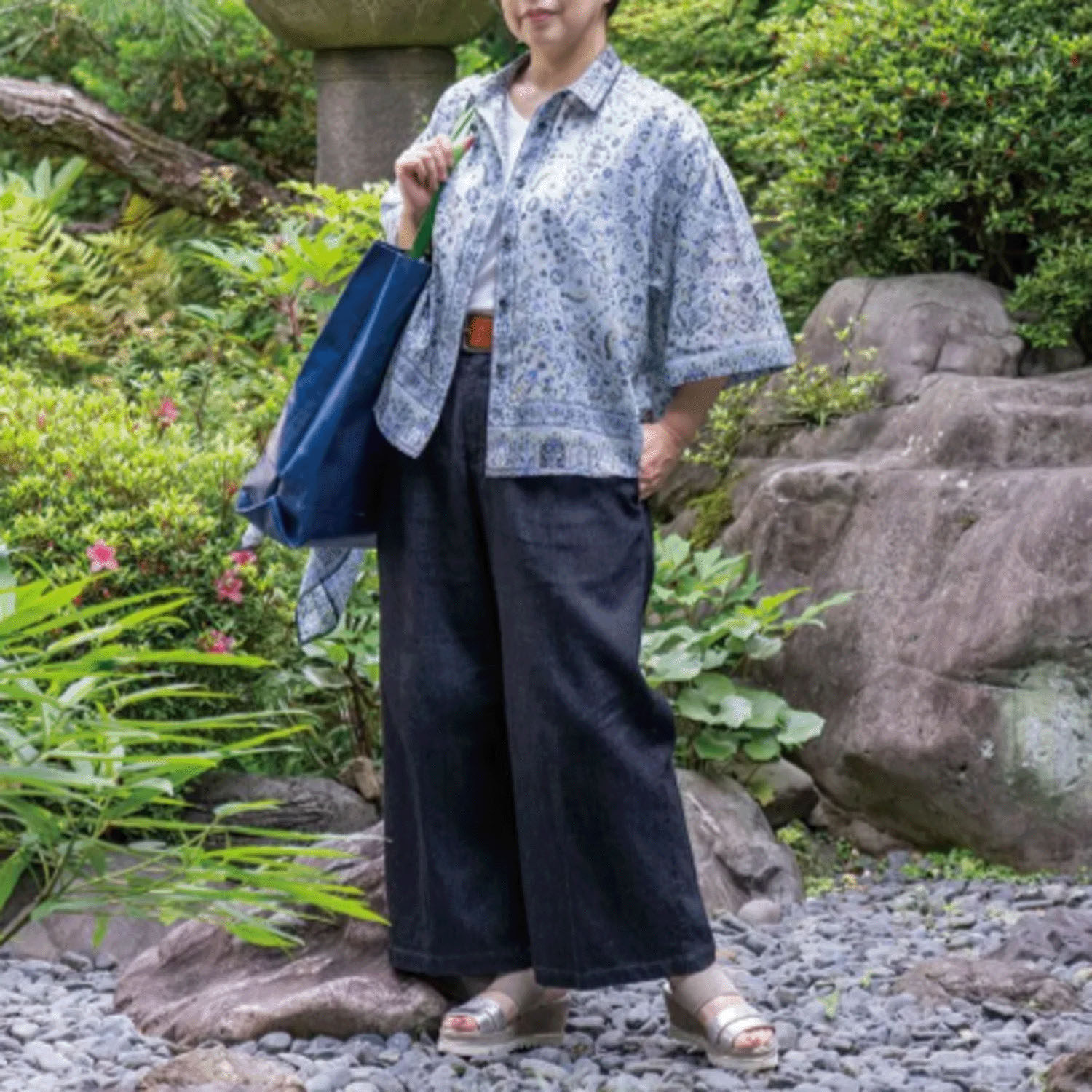 【ETONET限定】シルクロード 袖山タックシャツブラウス コンスタンティノープル - 画像16