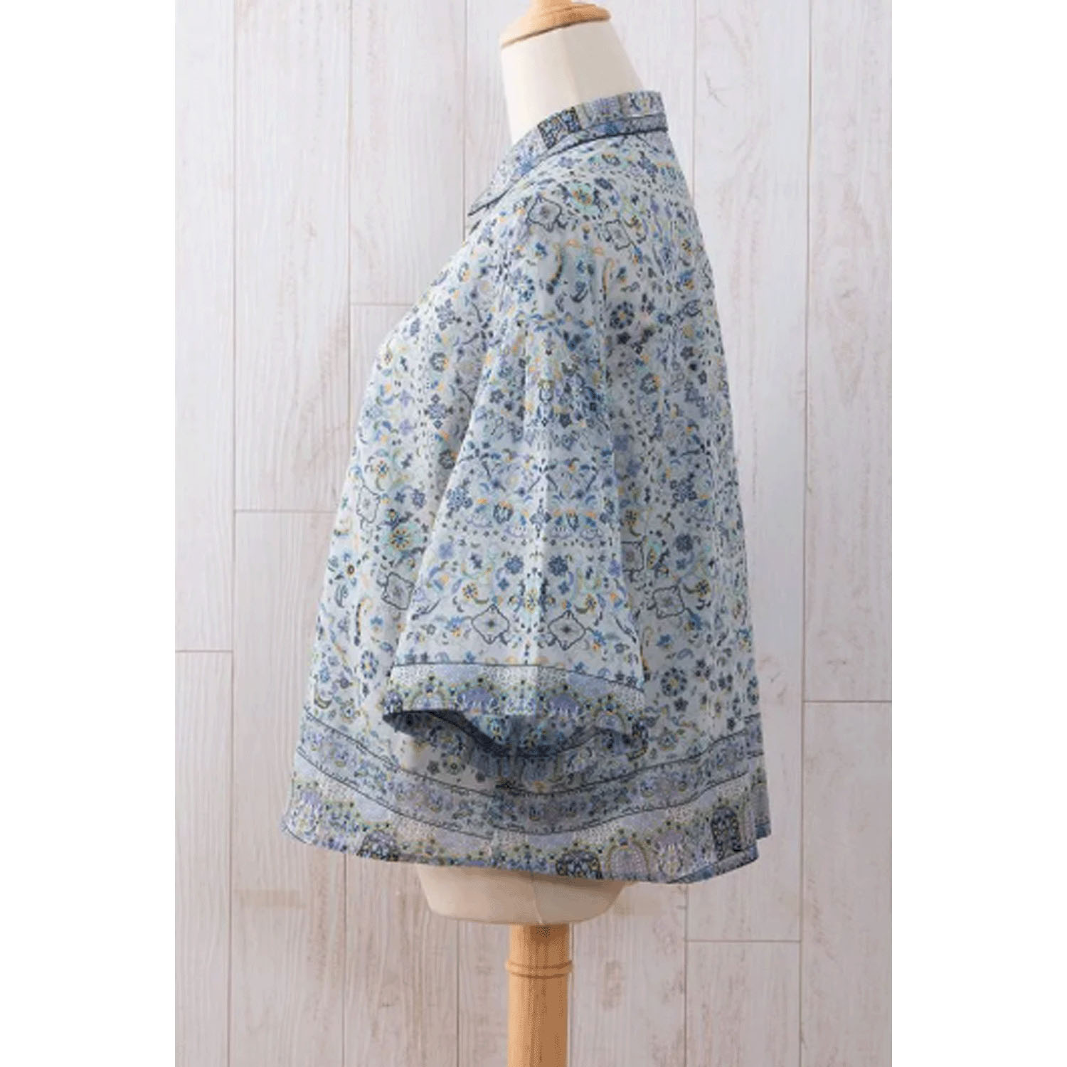 【ETONET限定】シルクロード 袖山タックシャツブラウス コンスタンティノープル - 画像19