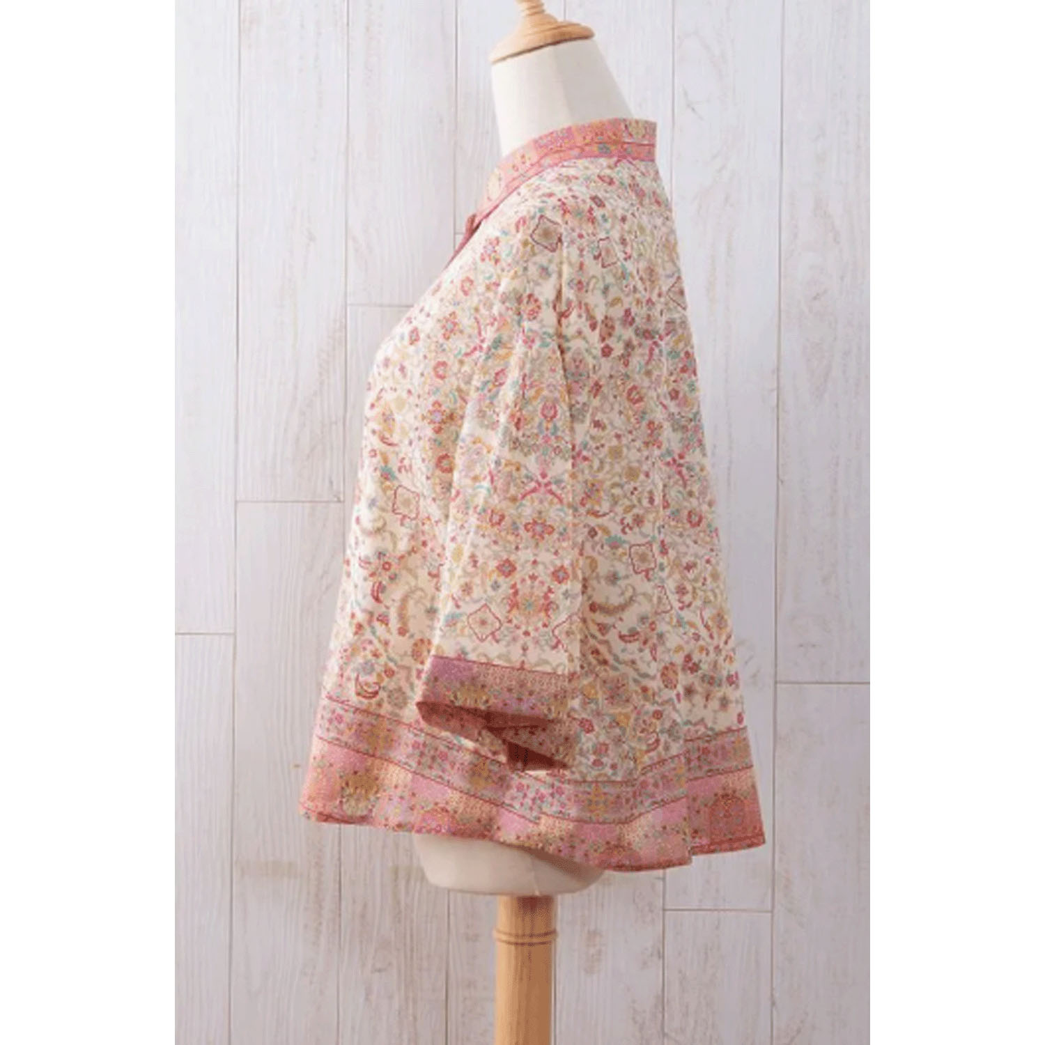 【ETONET限定】シルクロード 袖山タックシャツブラウス コンスタンティノープル - 画像5