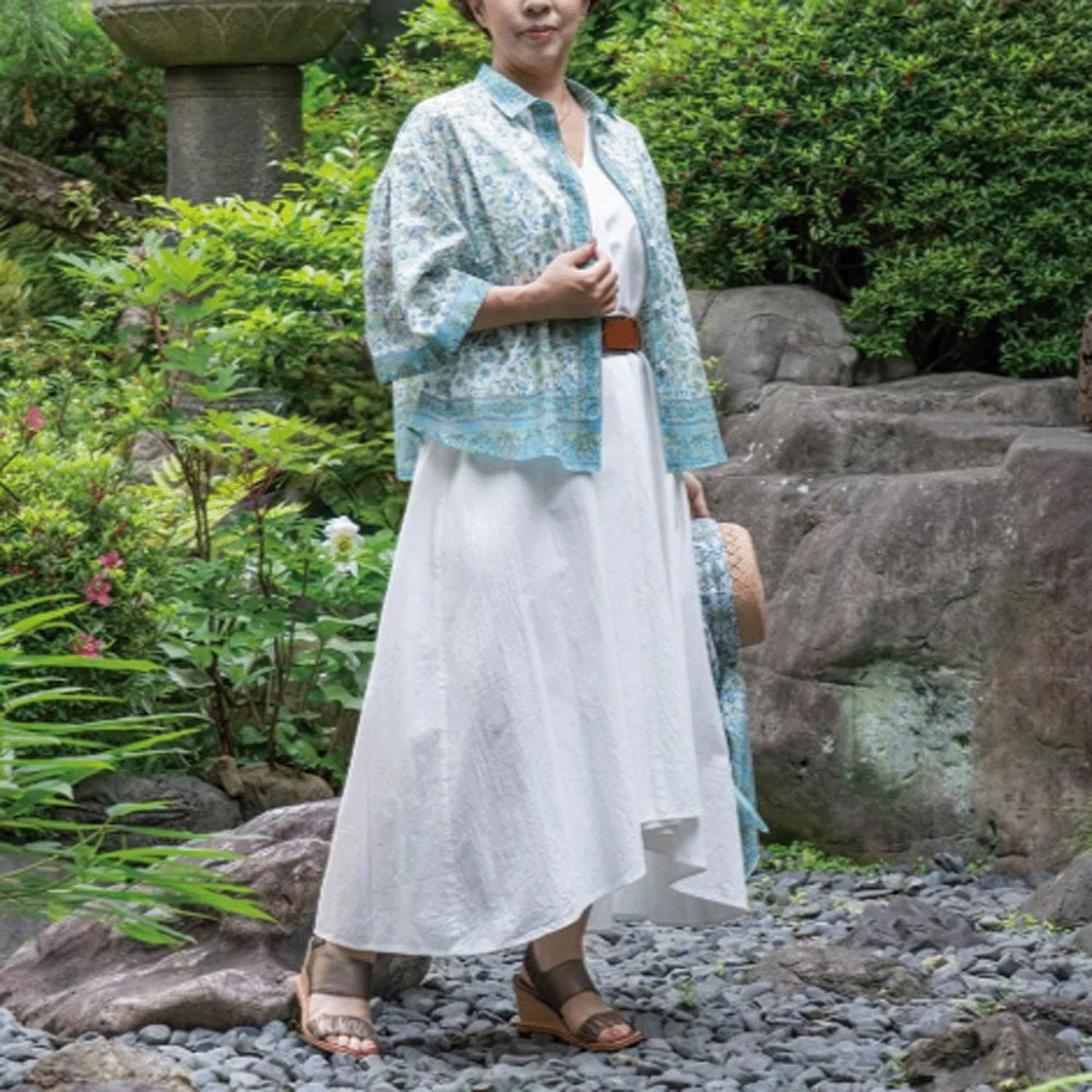 【ETONET限定】シルクロード 袖山タックシャツブラウス コンスタンティノープル - 画像9