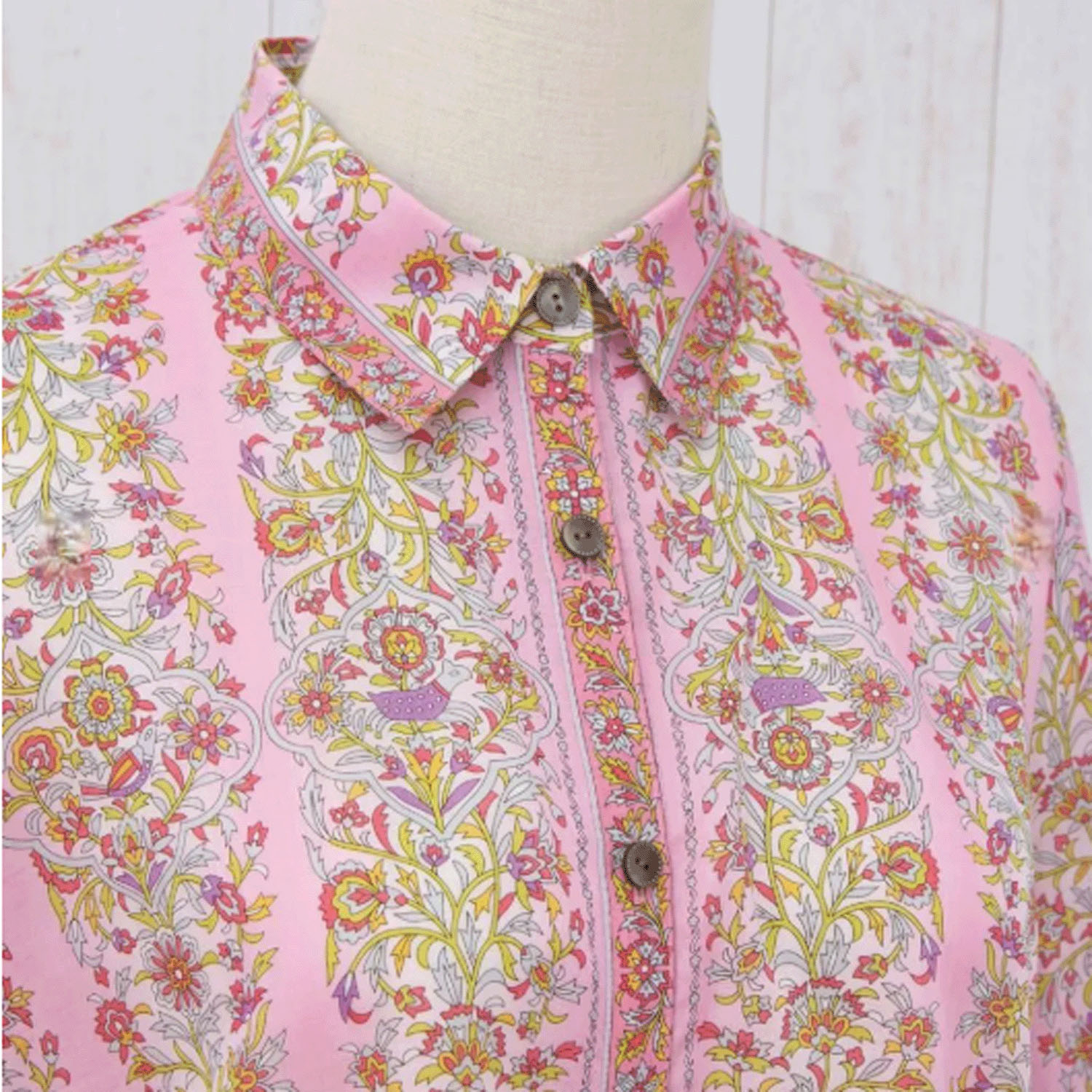 【ETONET限定】シルクロード シャツ襟八分袖チュニックブラウス ブルサ - 画像12