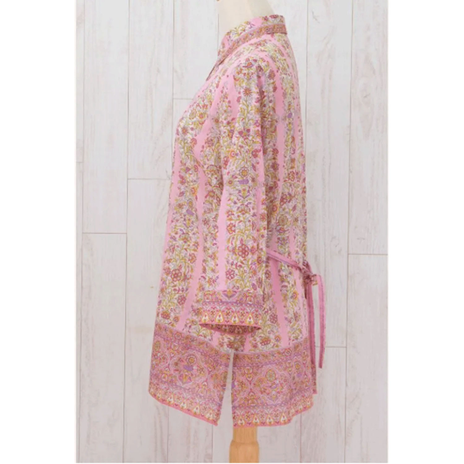 【ETONET限定】シルクロード シャツ襟八分袖チュニックブラウス ブルサ - 画像10