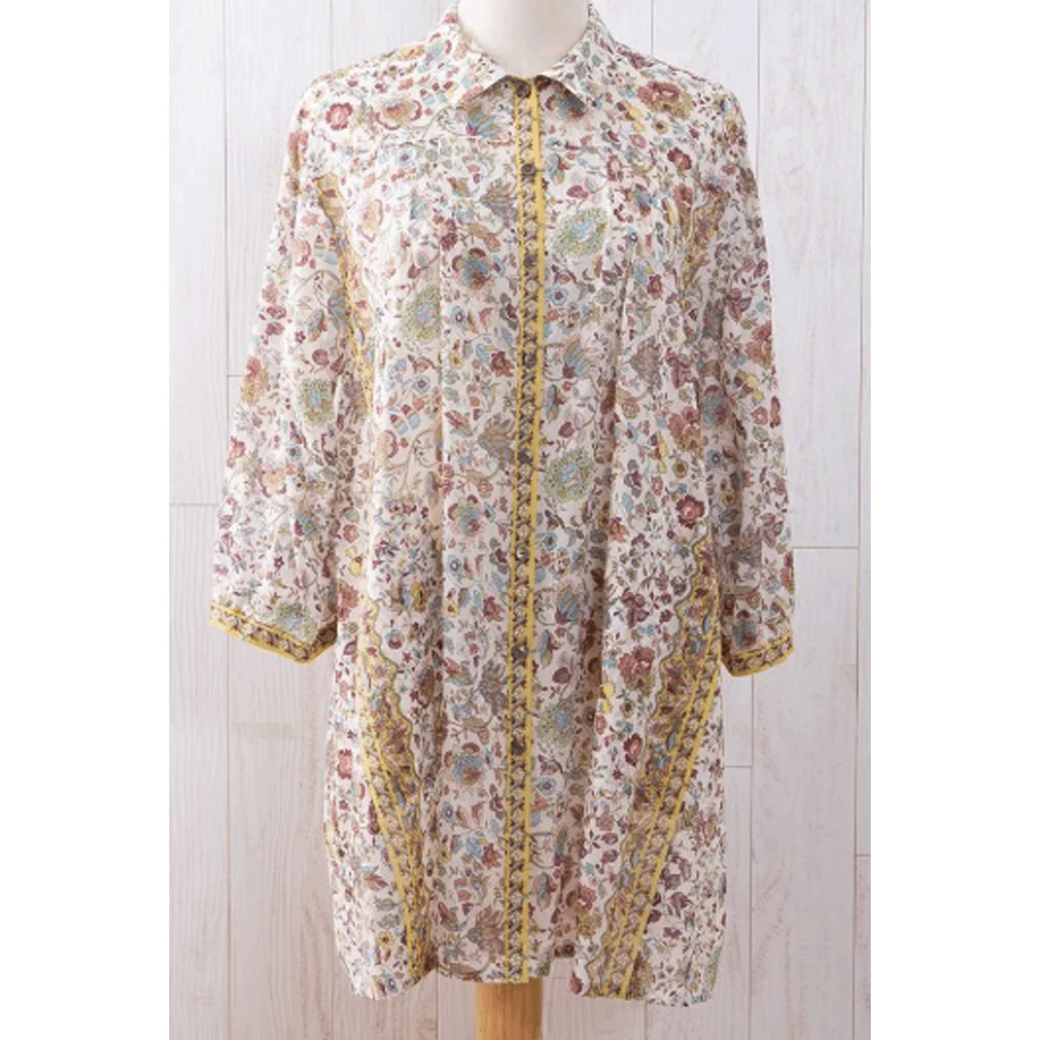 【ETONET限定】シルクロード 前身頃ピンタックポケット付チュニック ヴァタビア - 画像4