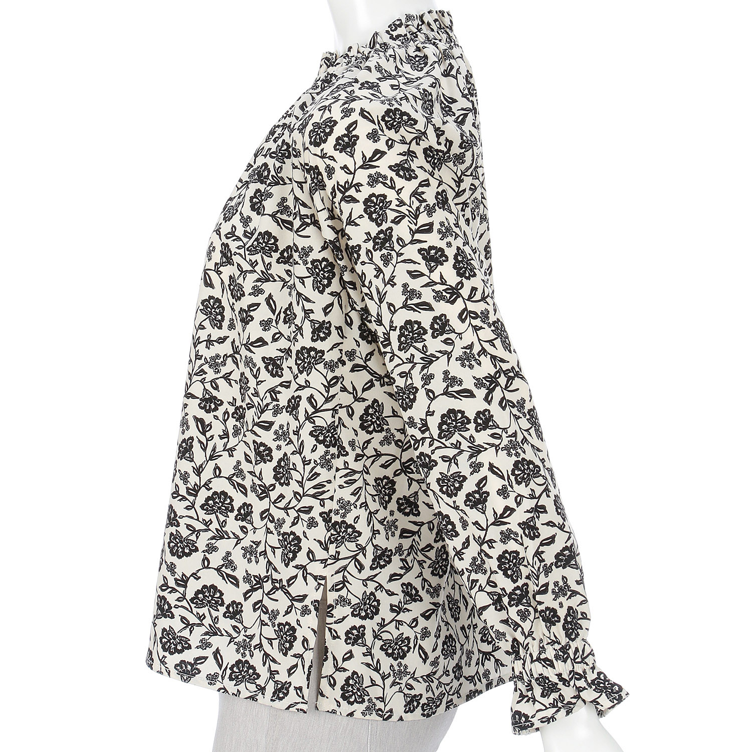 LAPIS ROUGE ボタニカル柄ブラウス - 画像4