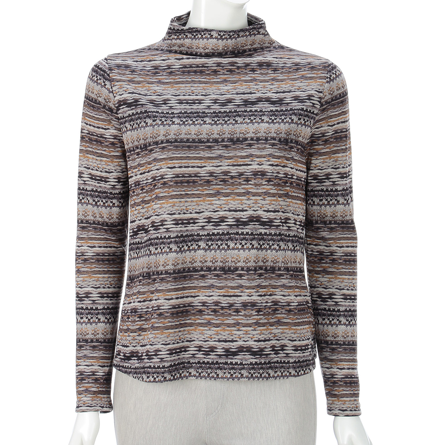 LAPIS ROUGE 手編みニット柄プルオーバー