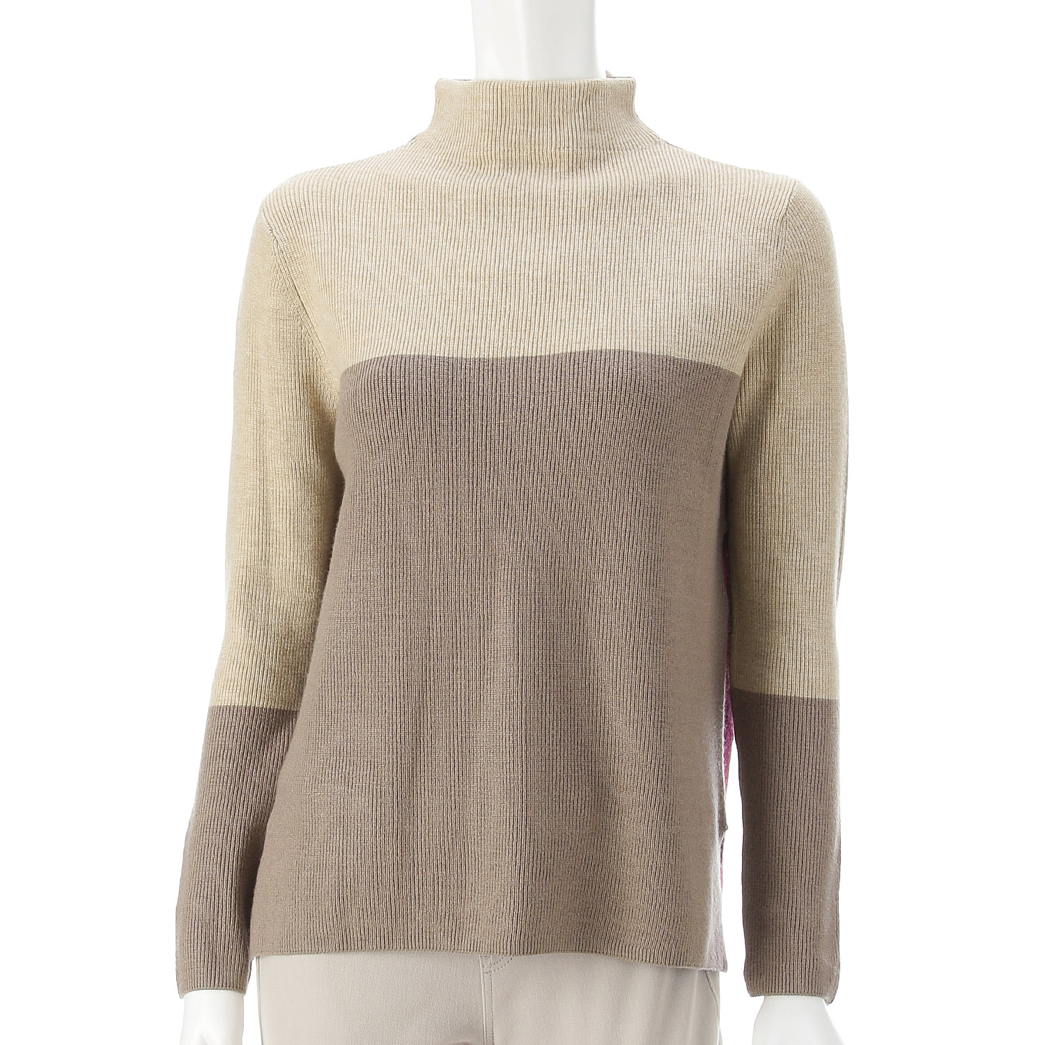 LAPIS ROUGE 三配色2WAYセーター - 画像2