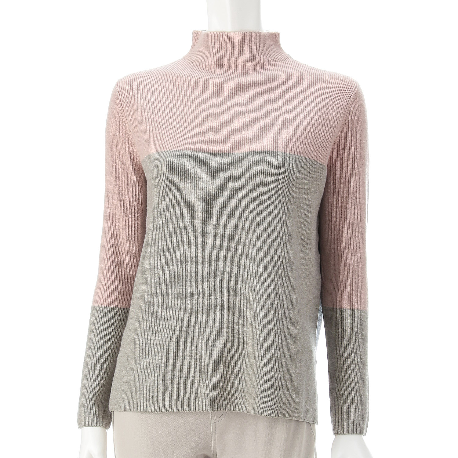 LAPIS ROUGE 三配色2WAYセーター - 画像4