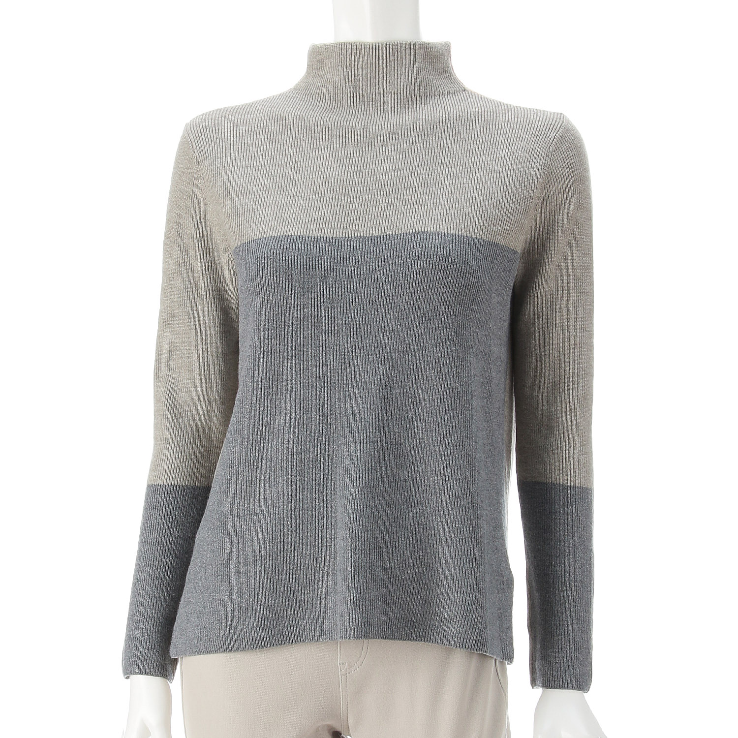 LAPIS ROUGE 三配色2WAYセーター - 画像5