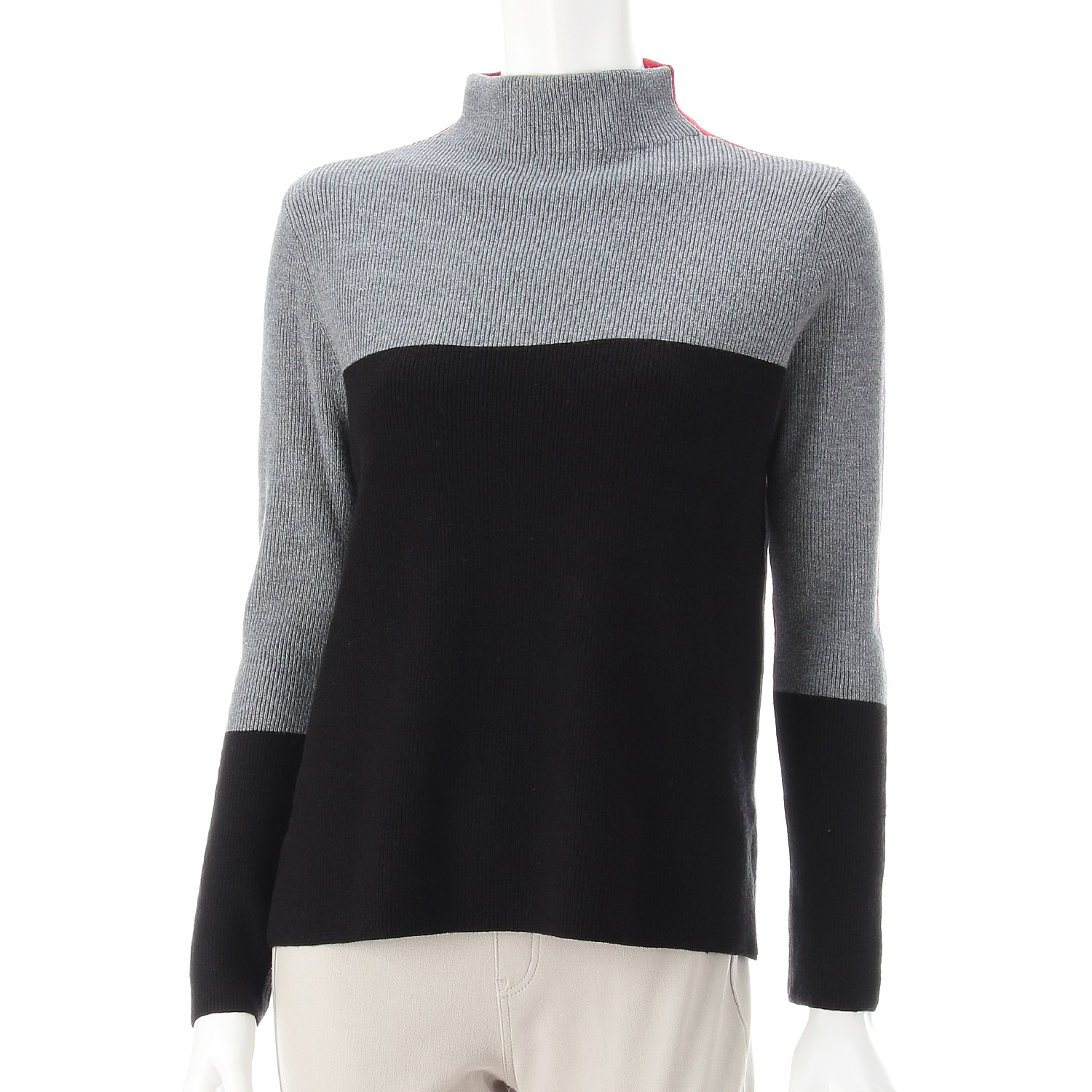 LAPIS ROUGE 三配色2WAYセーター - 画像7